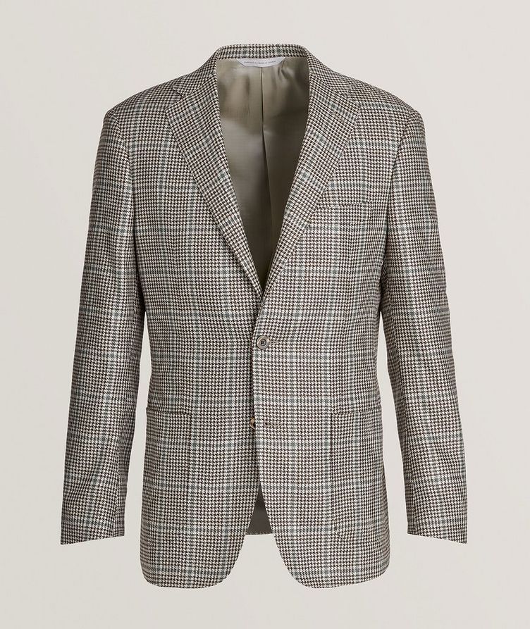 Cosmo Houndstooth Linen, Wool & Silk Sport Jacket image 0
