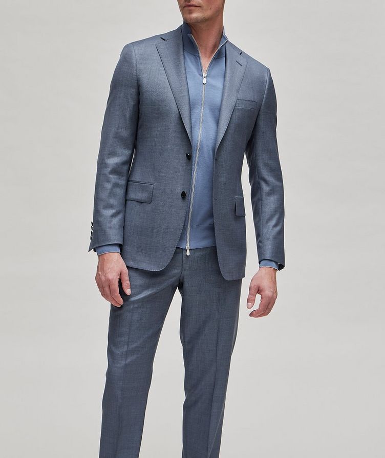 Cosmo Micro Check Wool Suit image 1
