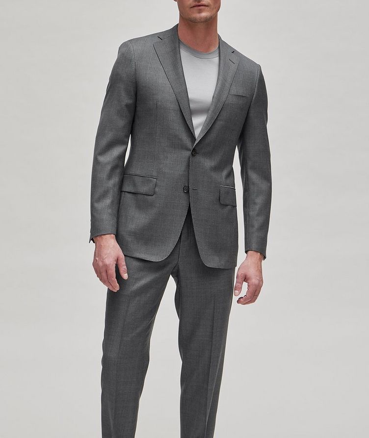 Cosmo Tonal Plaid Bi-Stretch Wool Suit image 1