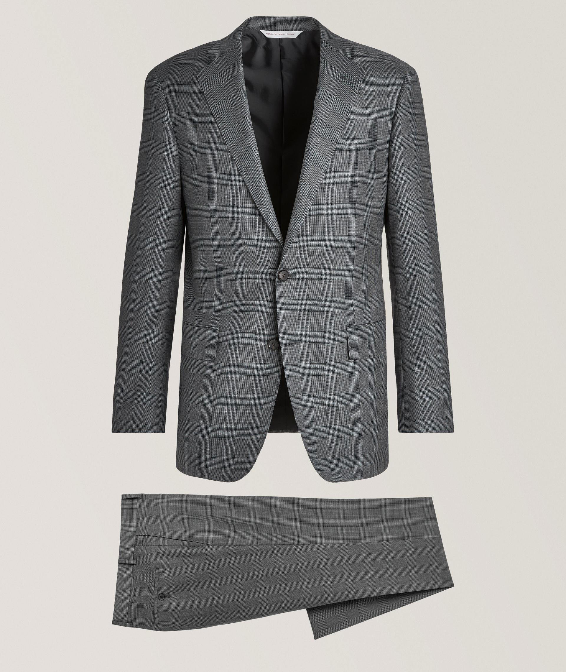Cosmo Tonal Plaid Bi-Stretch Wool Suit image 0