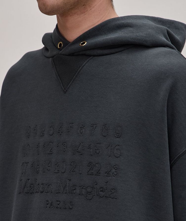 Embroidered Numerical Logo Cotton Hooded Sweater  image 3