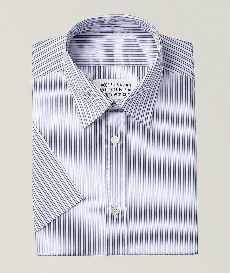 Embroidered C-Striped Cotton Sport Shirt image 0