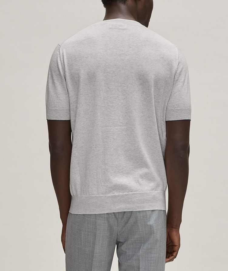 Mélange Contrast Lined Cotton T-Shirt  image 2