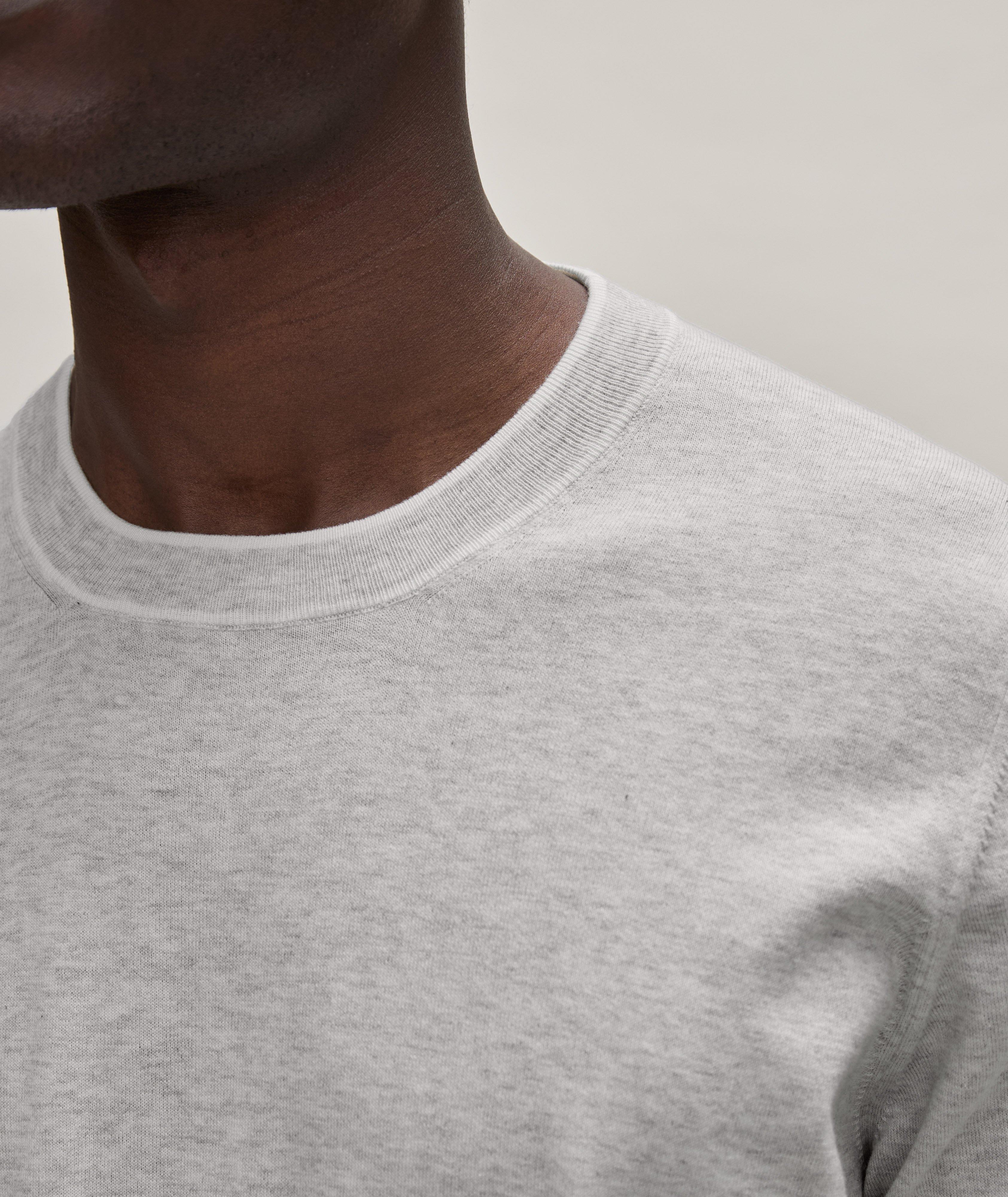 Mélange Contrast Lined Cotton T-Shirt