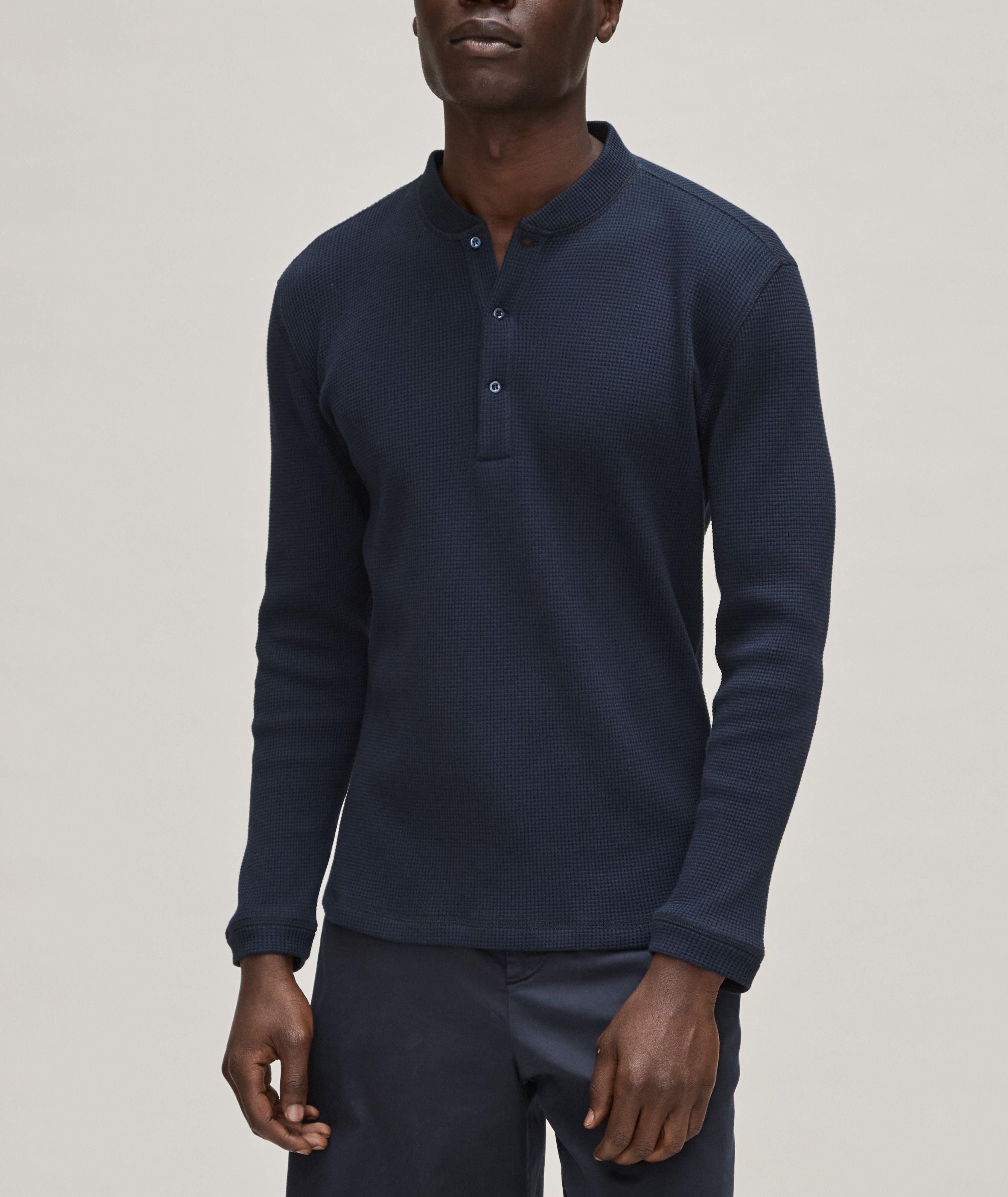 Textured Cotton Henley