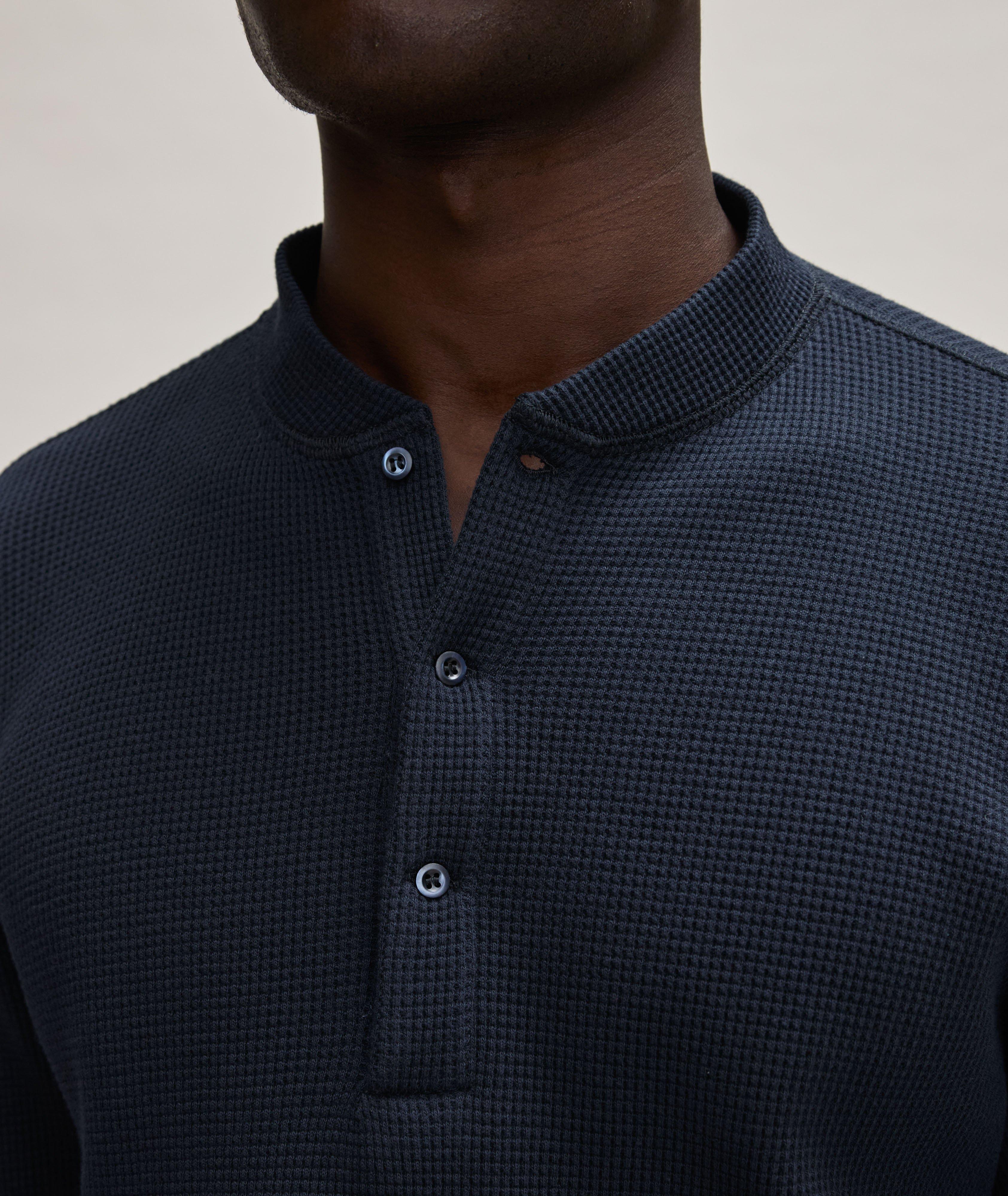 Textured Cotton Henley