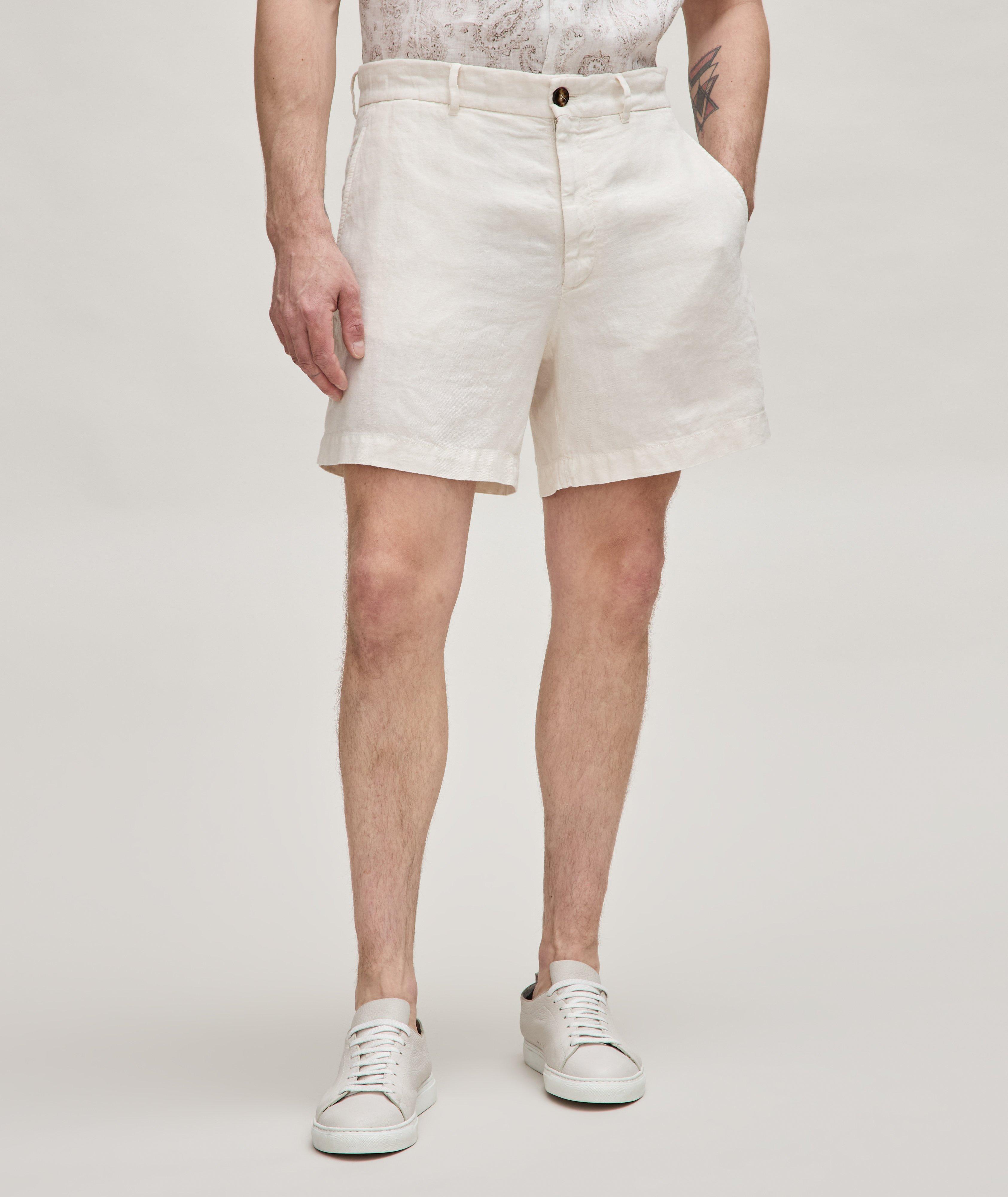Textured Linen Shorts image 1