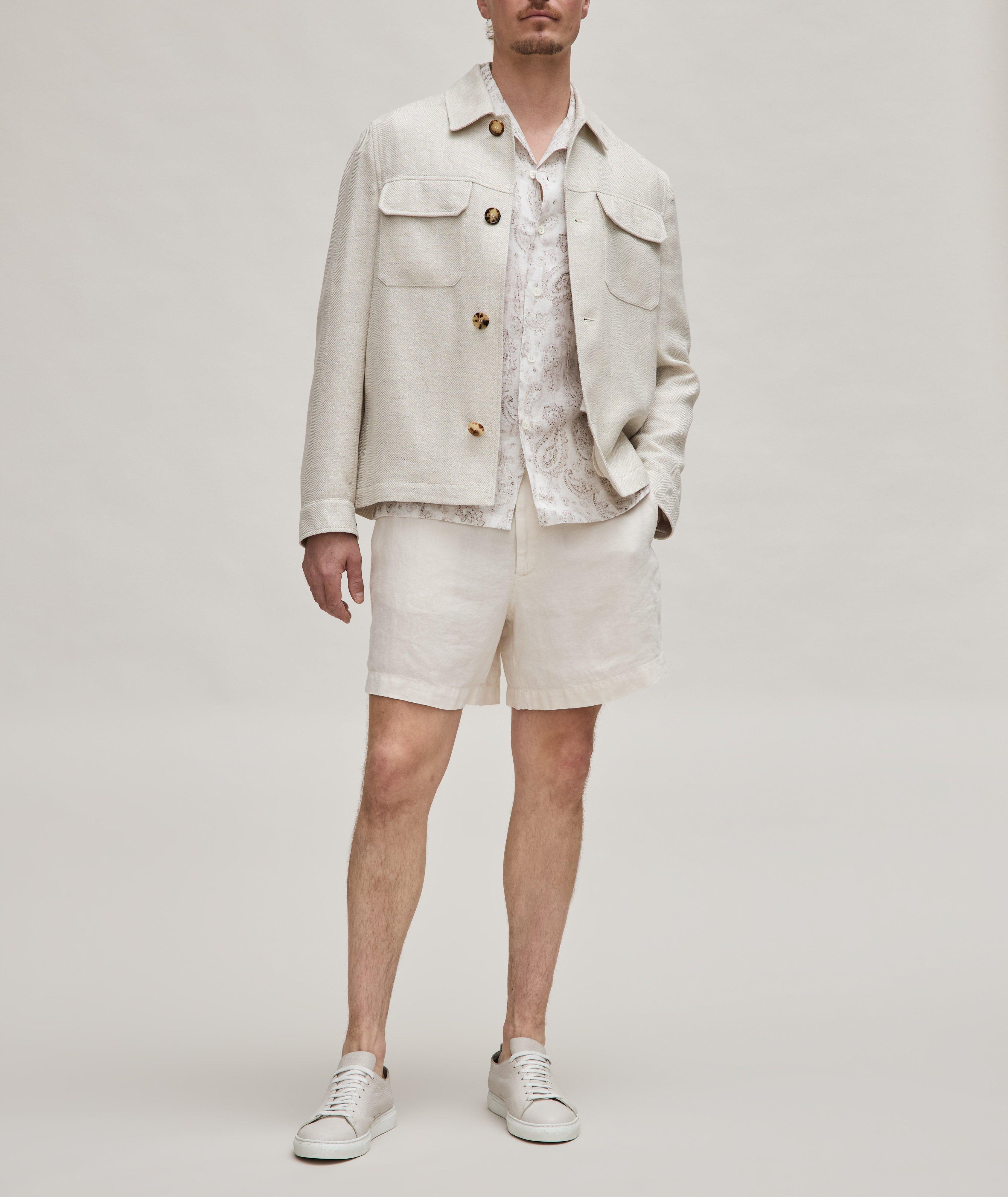 Textured Linen Shorts image 3