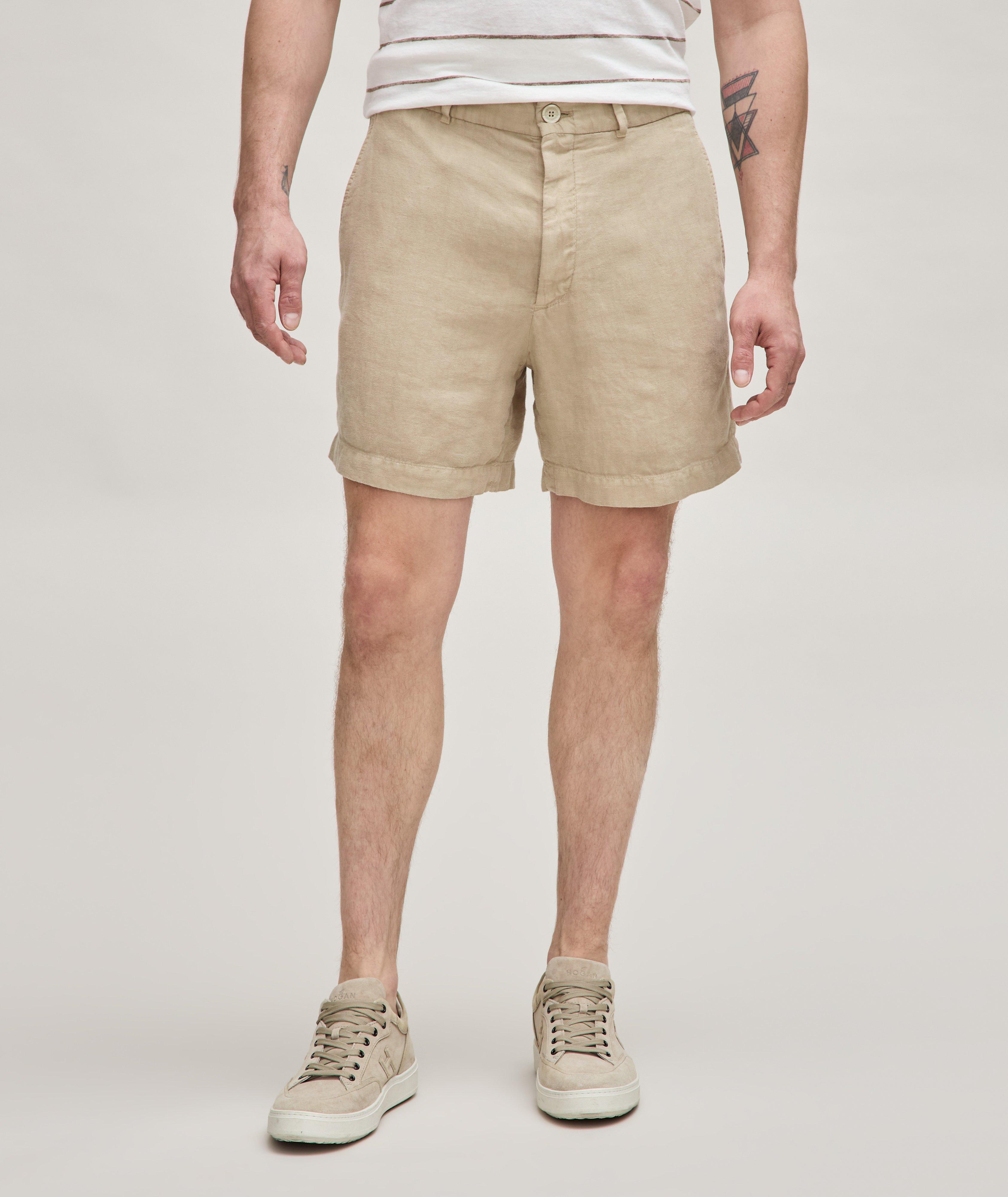Textured Linen Shorts image 1