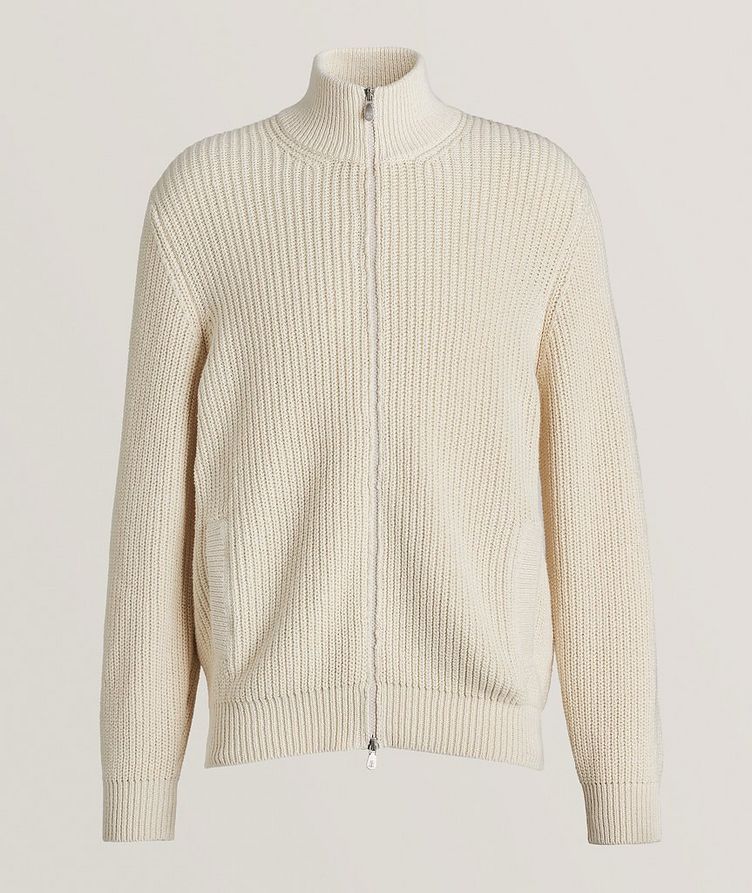 Ribbed Knit Cotton Sweater image 0