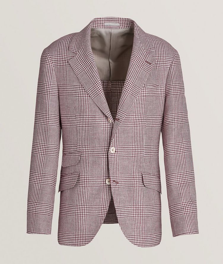 Prince of Wales Linen, Wool & Silk Cavallo-Style Jacket image 0