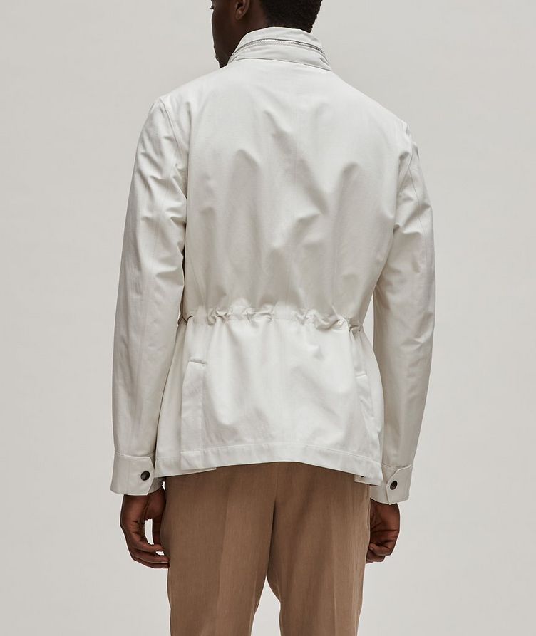 Linen-Silk Blend Taped Seams Field Jacket image 2