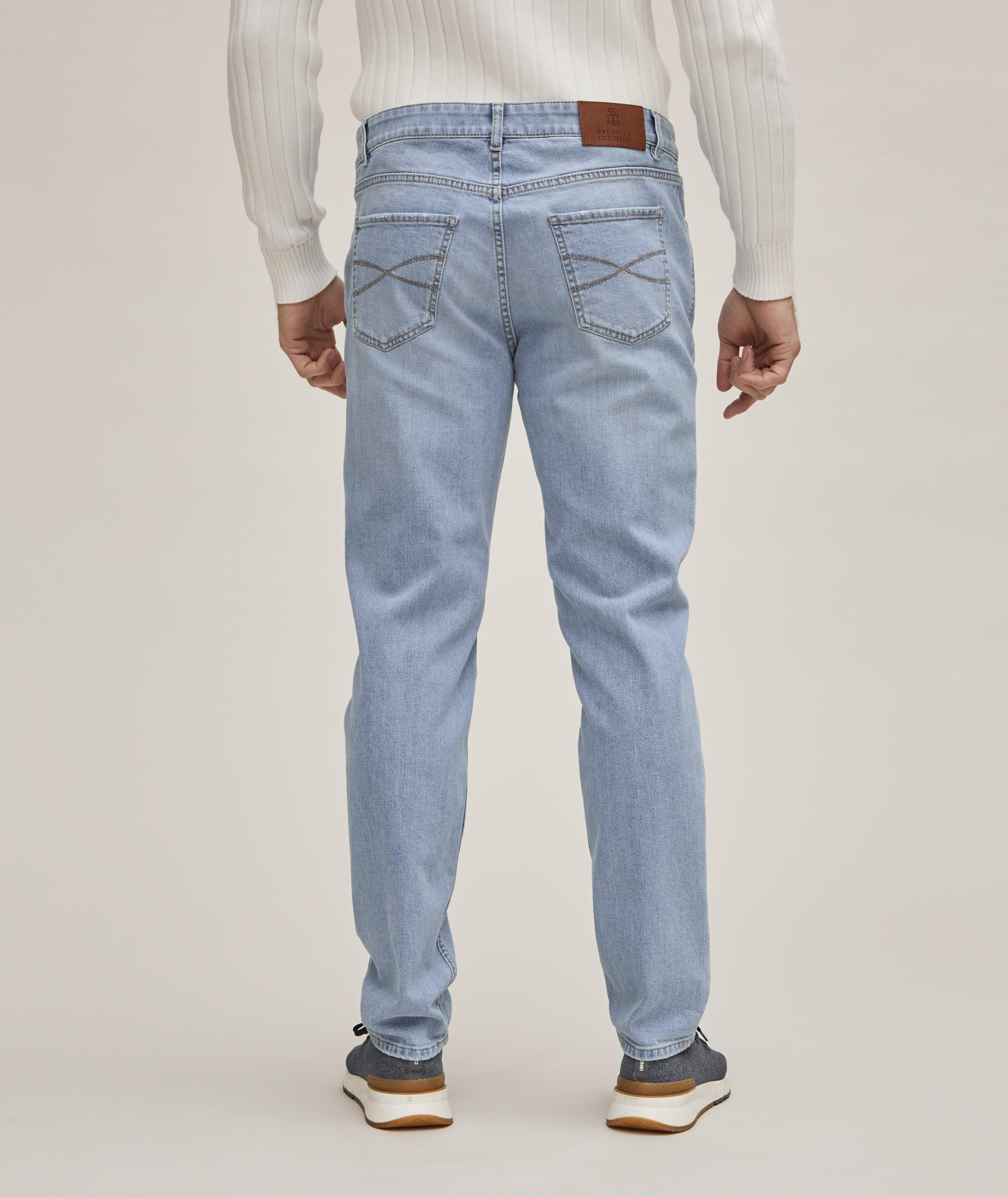 Five-Pocket Stretch-Cotton Traditional Fit Jeans image 3
