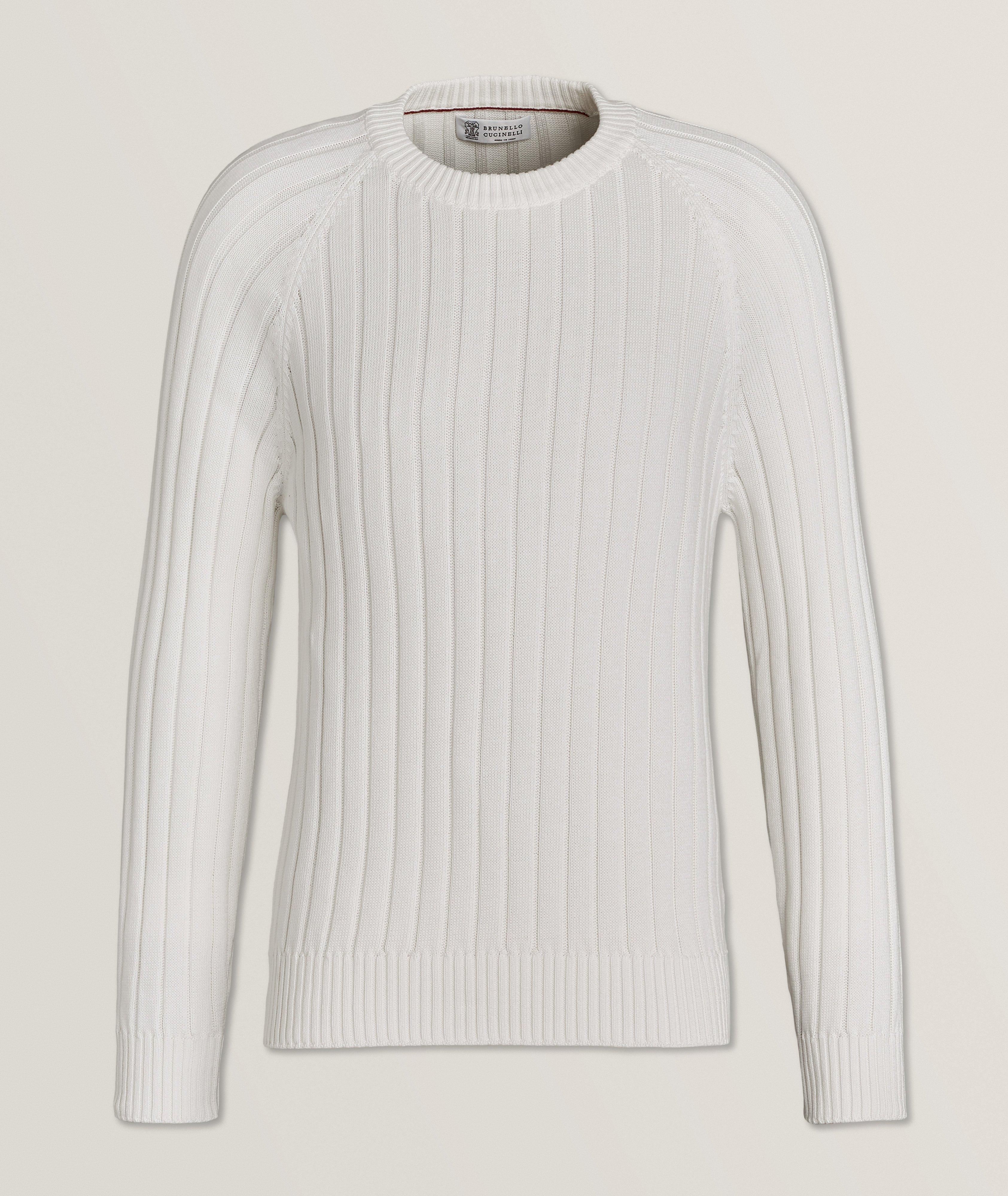 Brunello Cucinelli Ribbed Cotton Sweater, Sweaters & Knits