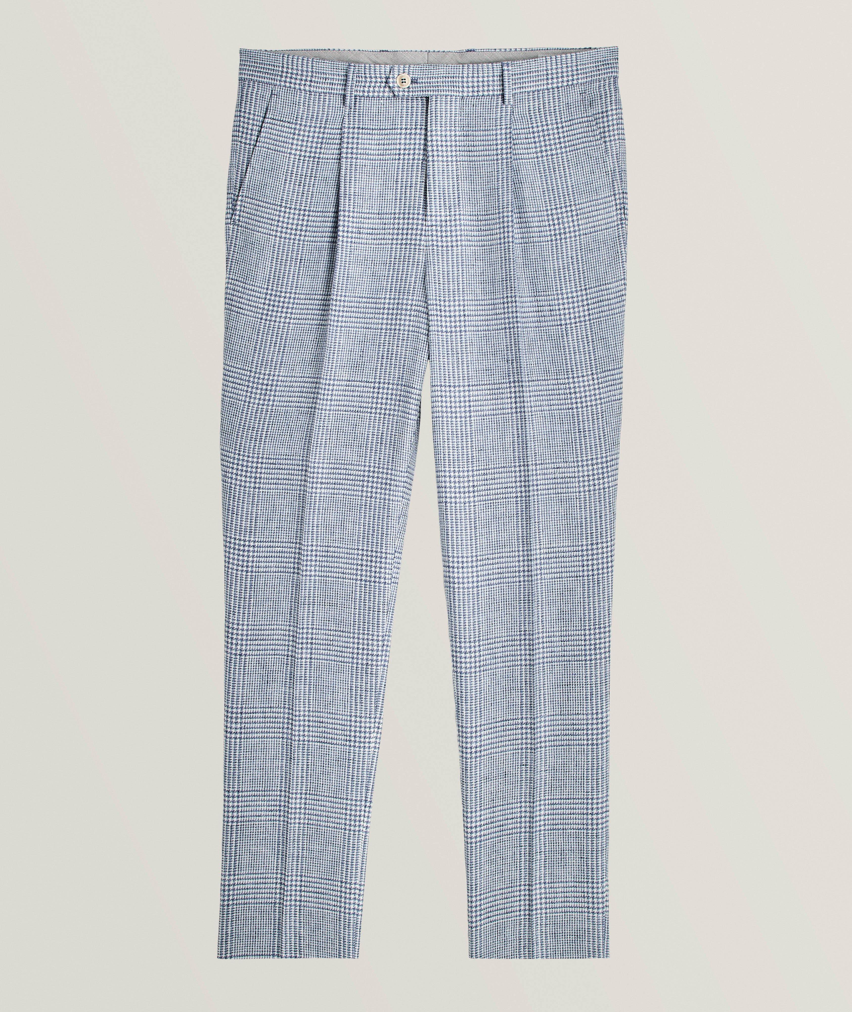 Houndstooth Single-Pleat Wool-Blend Trousers image 0