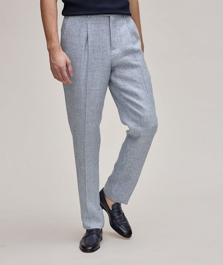 Houndstooth Single-Pleat Wool-Blend Trousers image 1