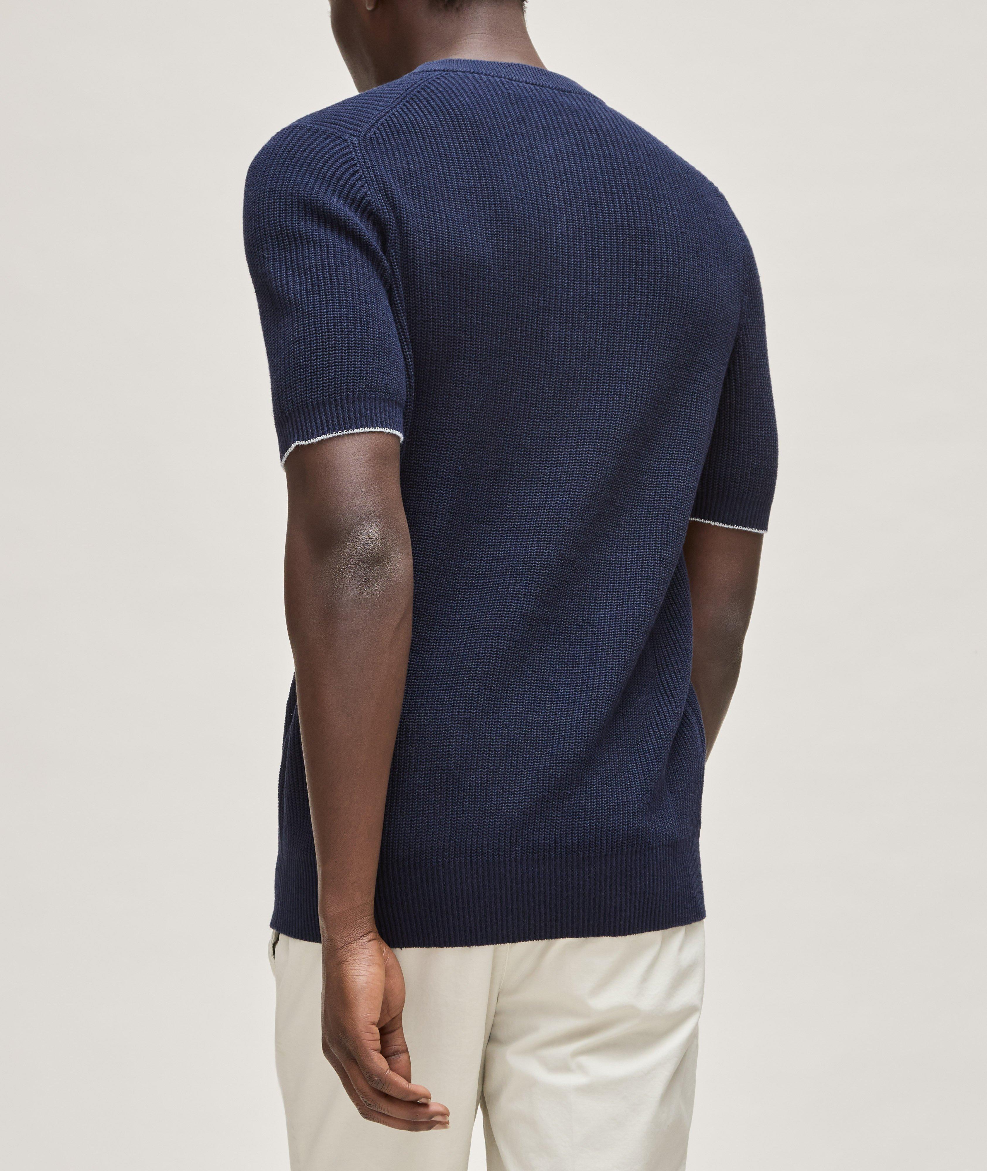 Herringbone Knit Cotton-Linen Henley image 2