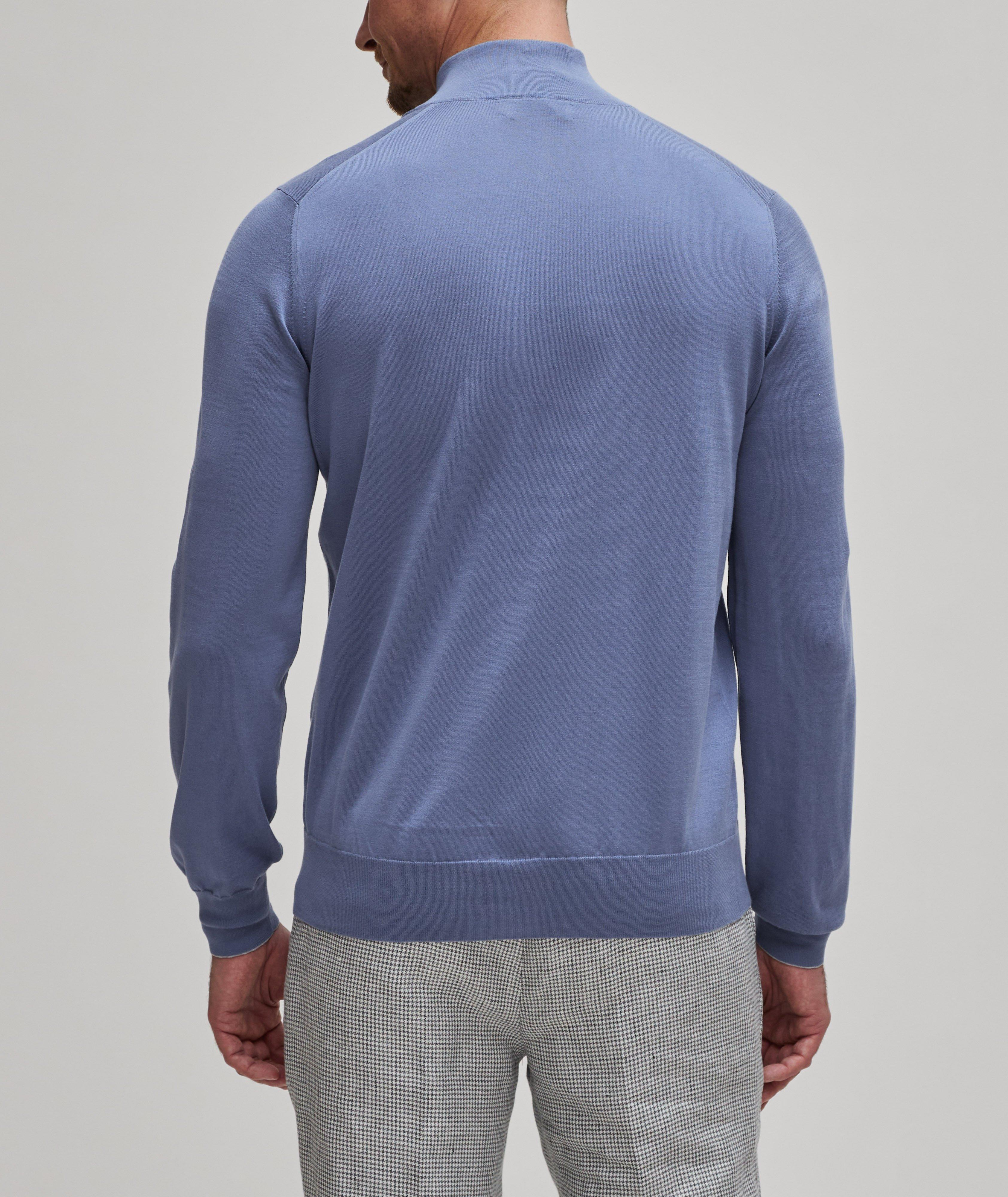 Cotton Zip-Up Sweater