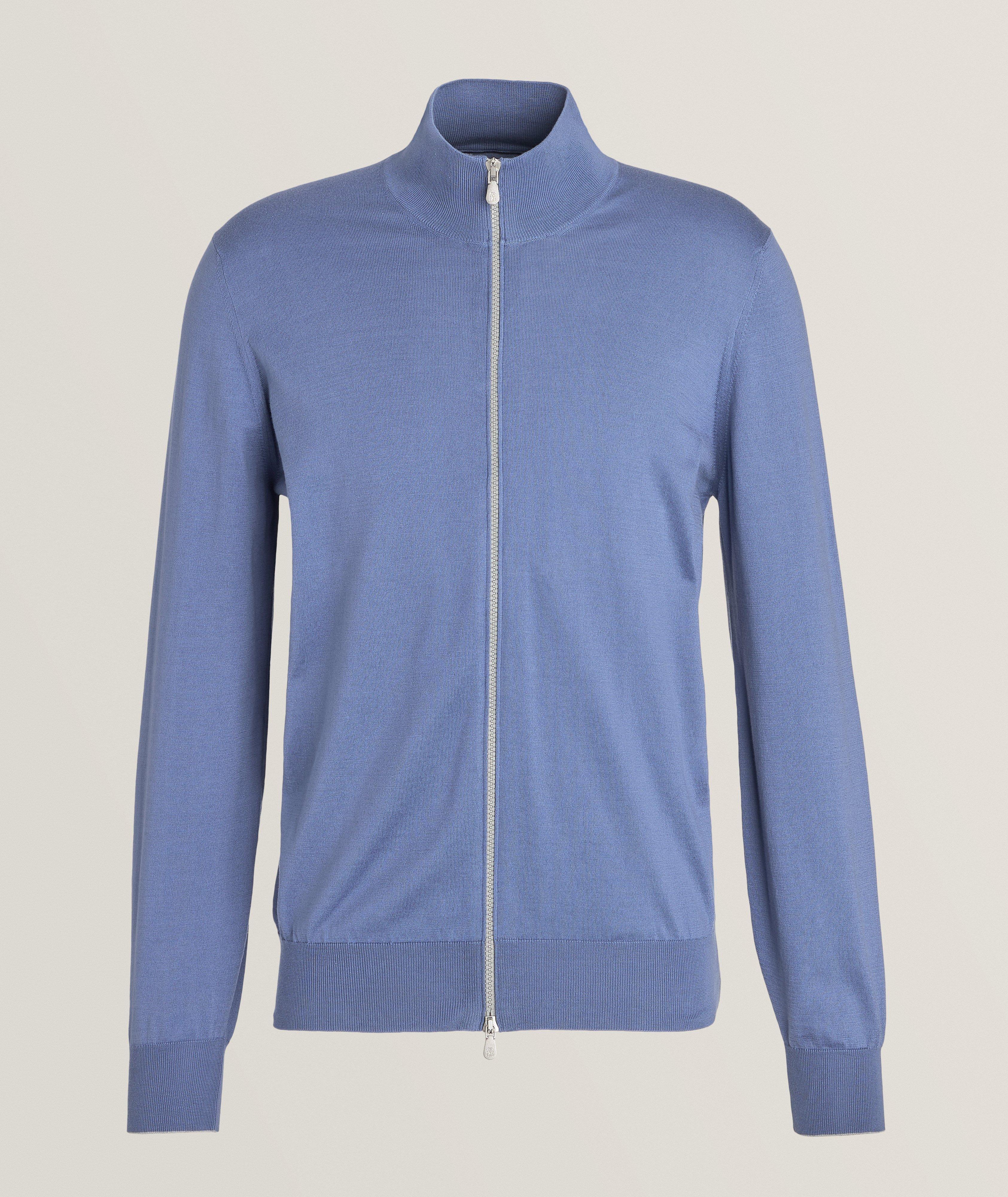 Cotton Zip-Up Sweater  image 0