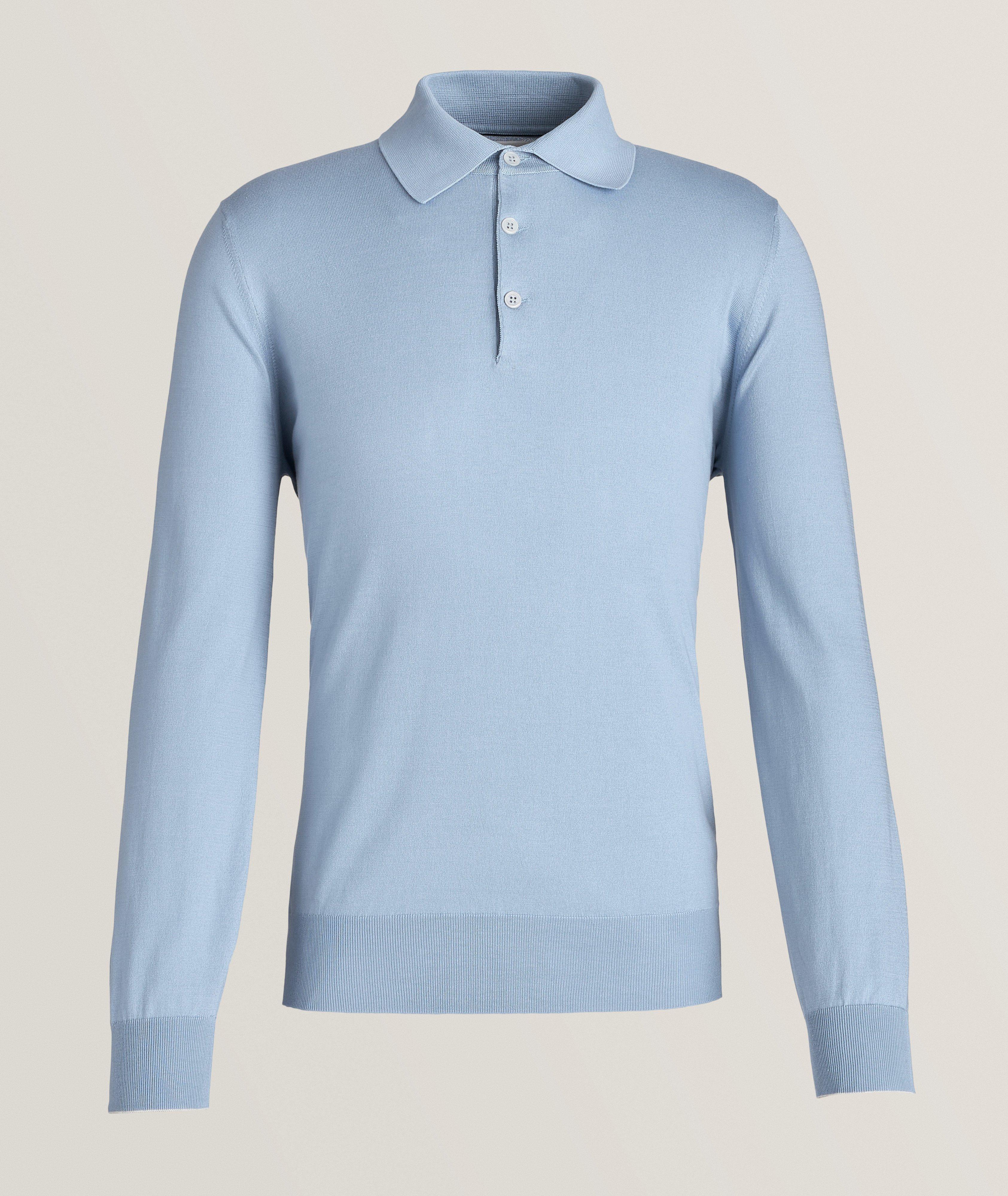 Brunello Cucinelli Long-Sleeve Cotton Polo