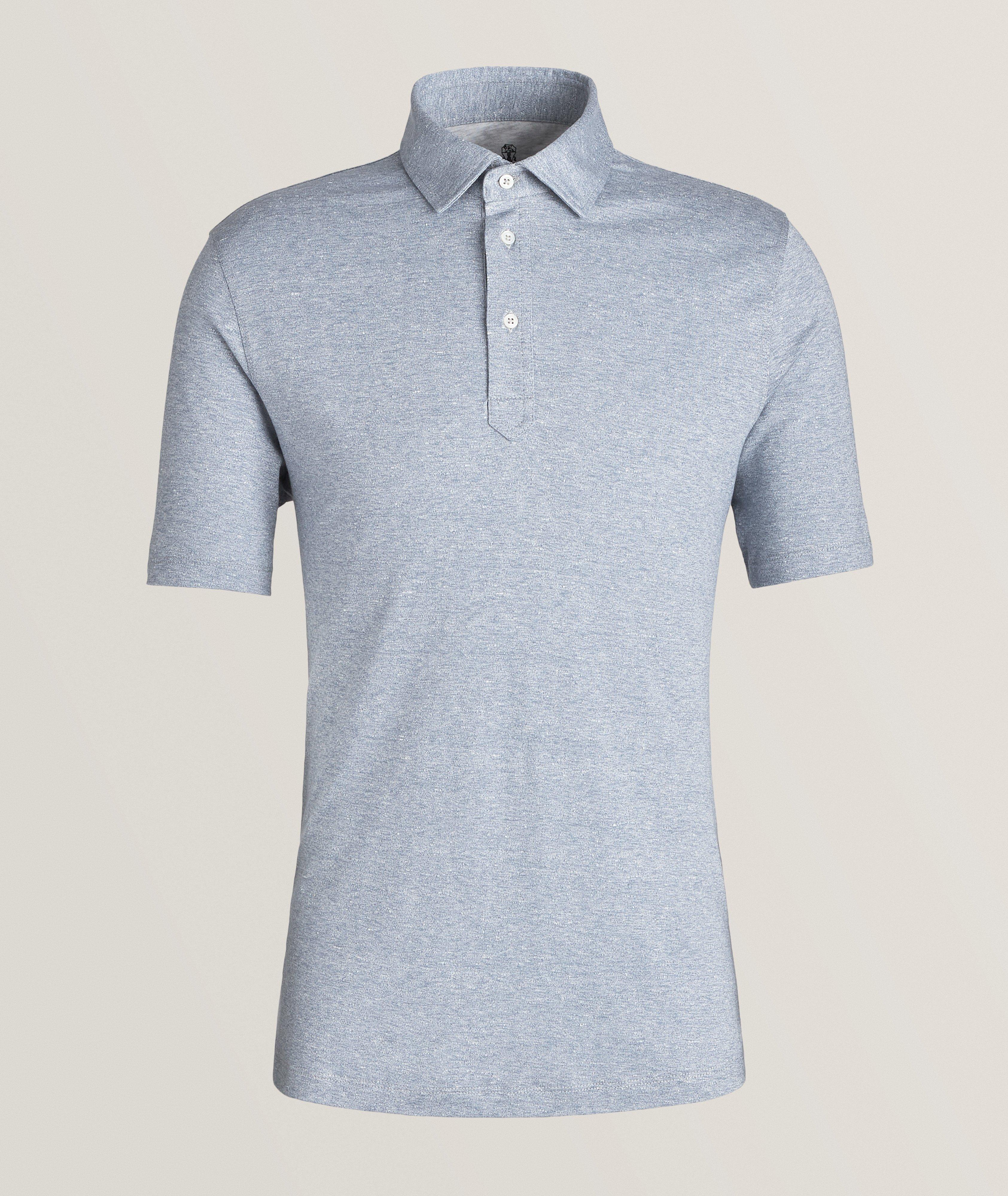 Brunello Cucinelli Mélange Linen-Cotton Polo