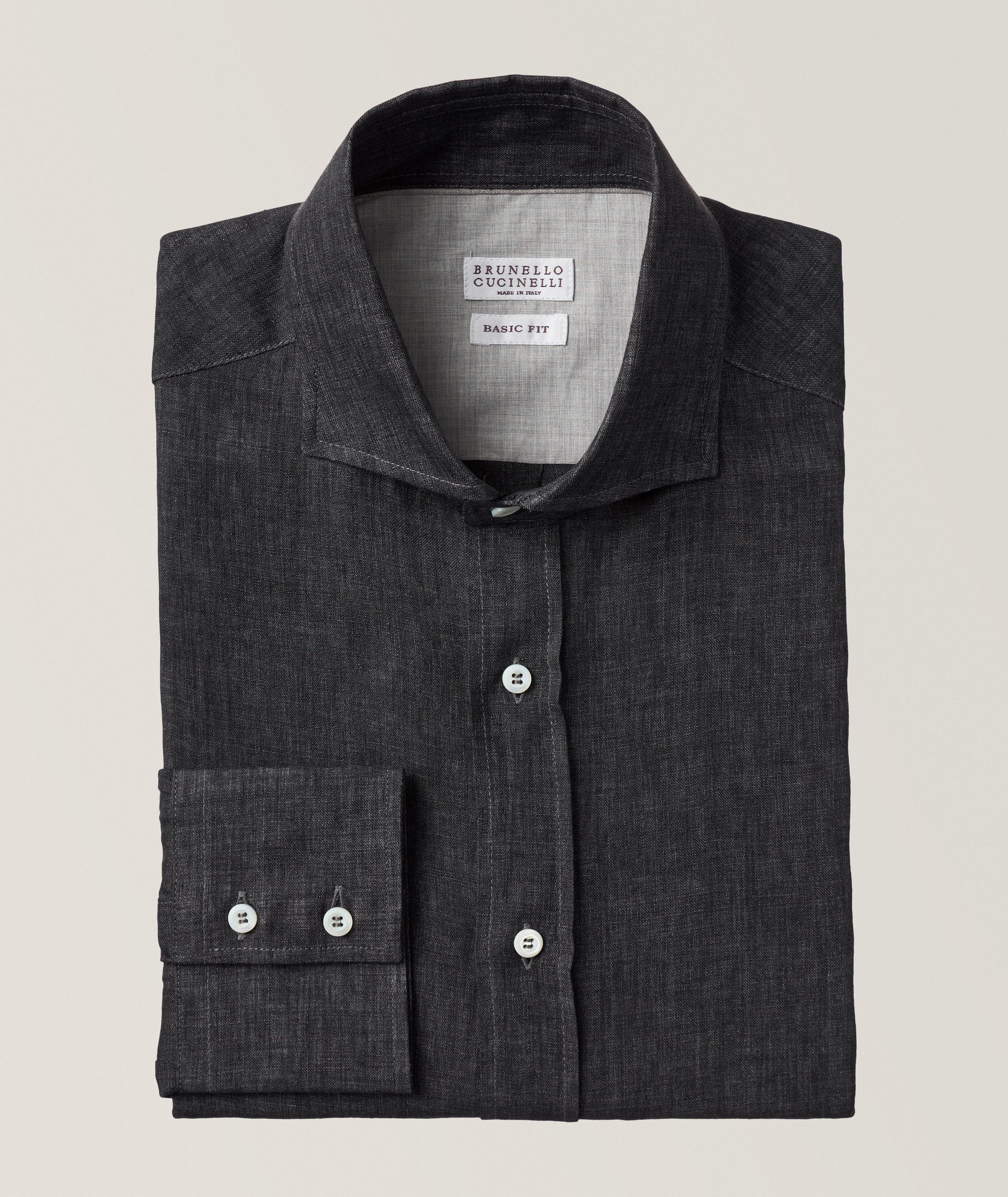 Brunello Cucinelli Mélange Linen Sport Shirt