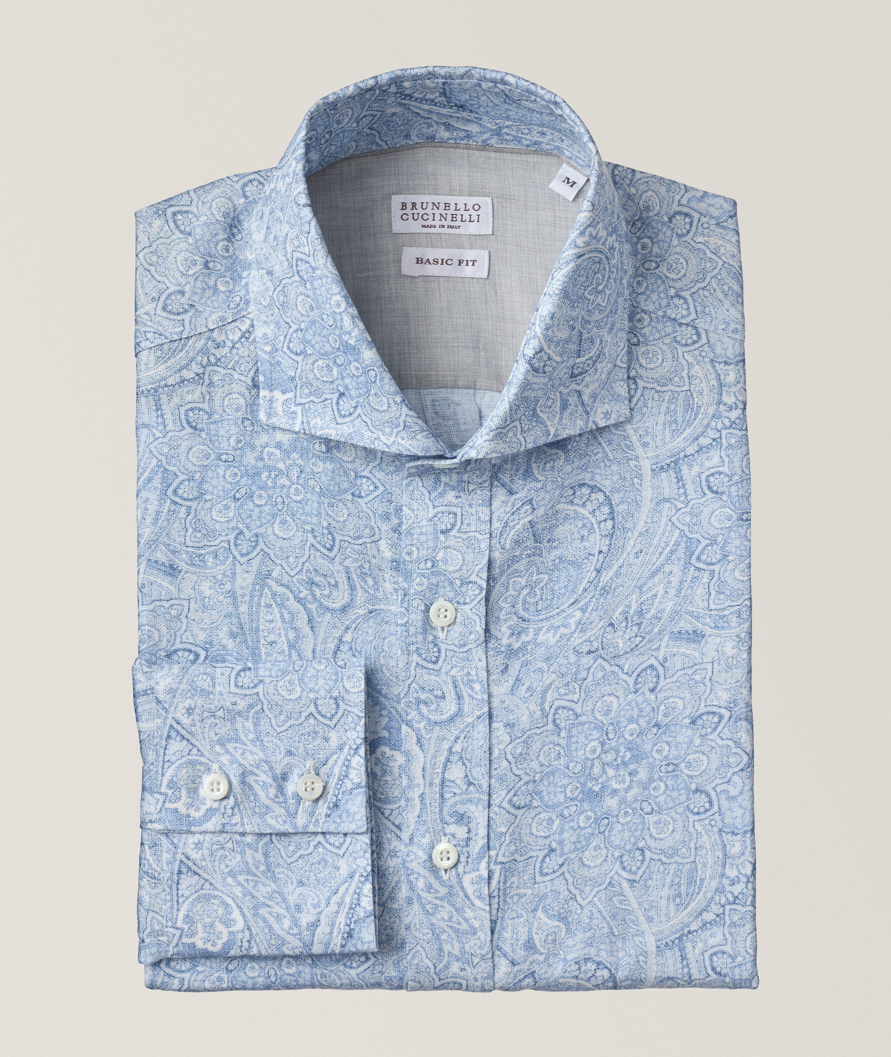 Paisley Floral Cotton Sport Shirt