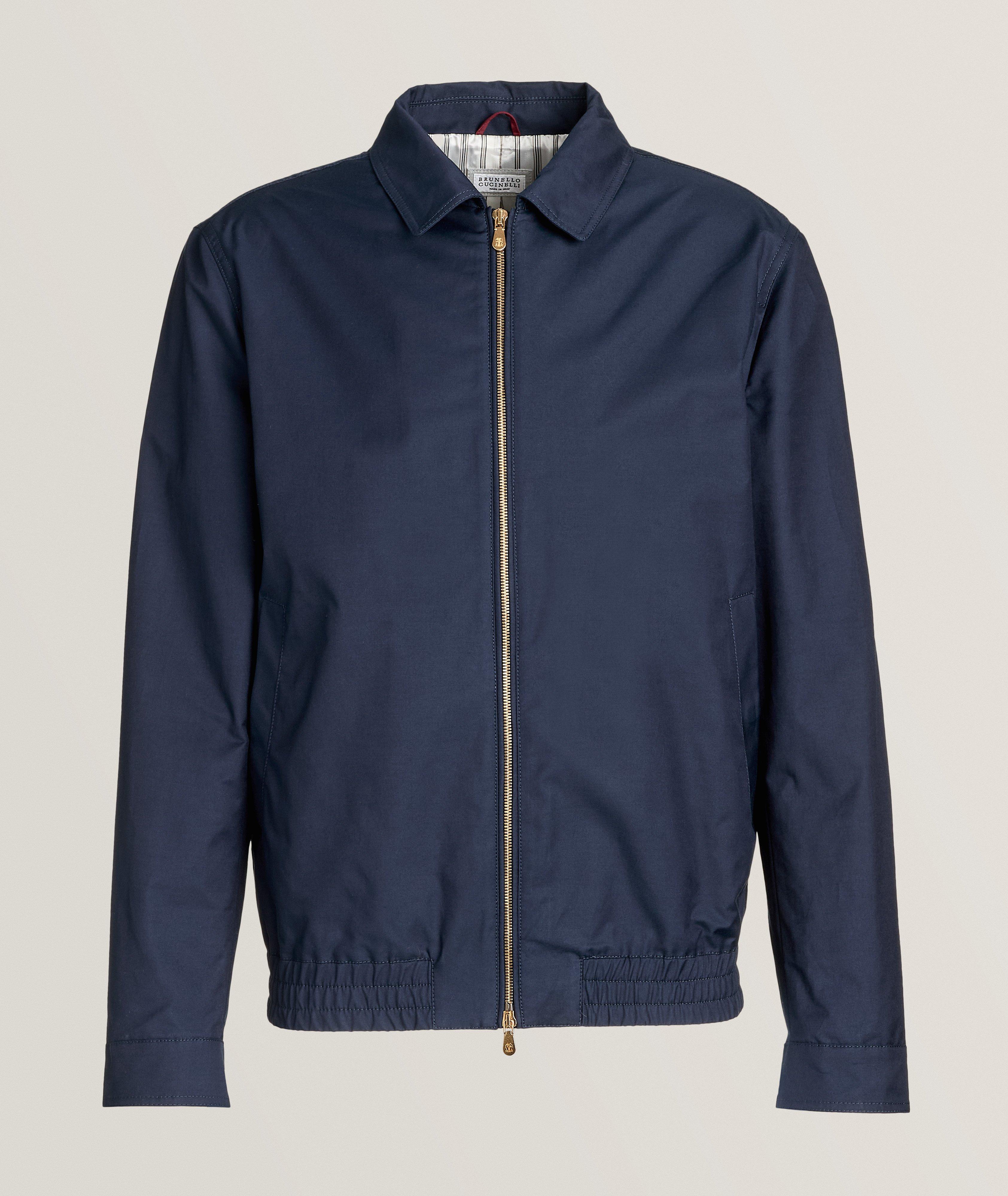 Brunello Cucinelli Wool-Linen Denim Effect Water-Resistant Jacket