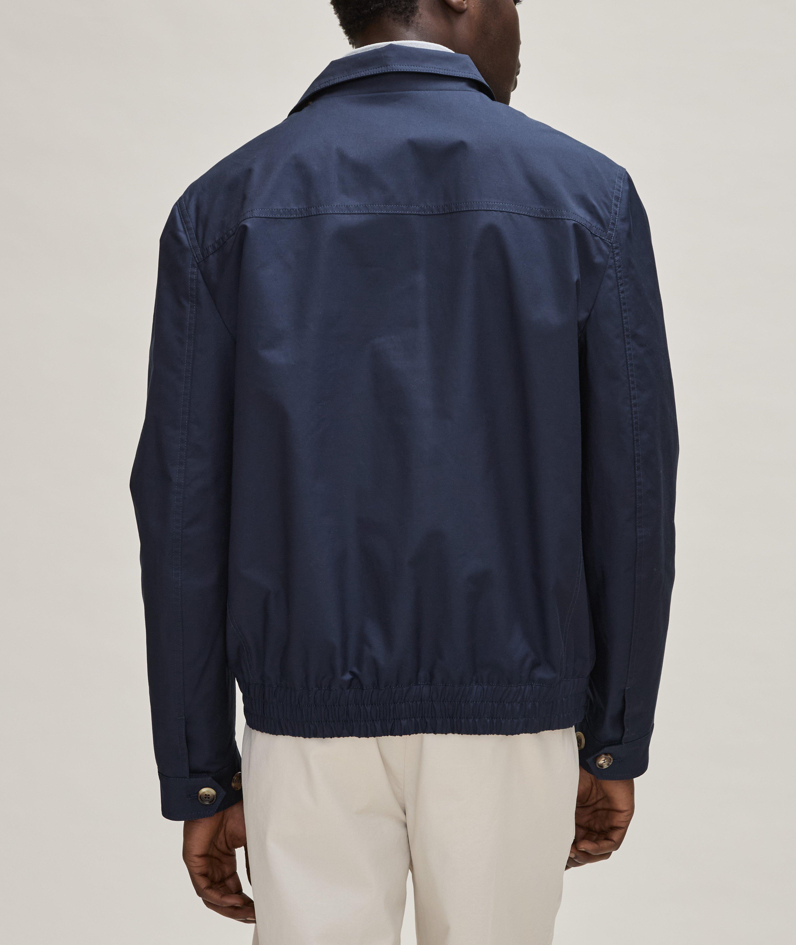 Wool-Linen Denim Effect Water-Resistant Jacket