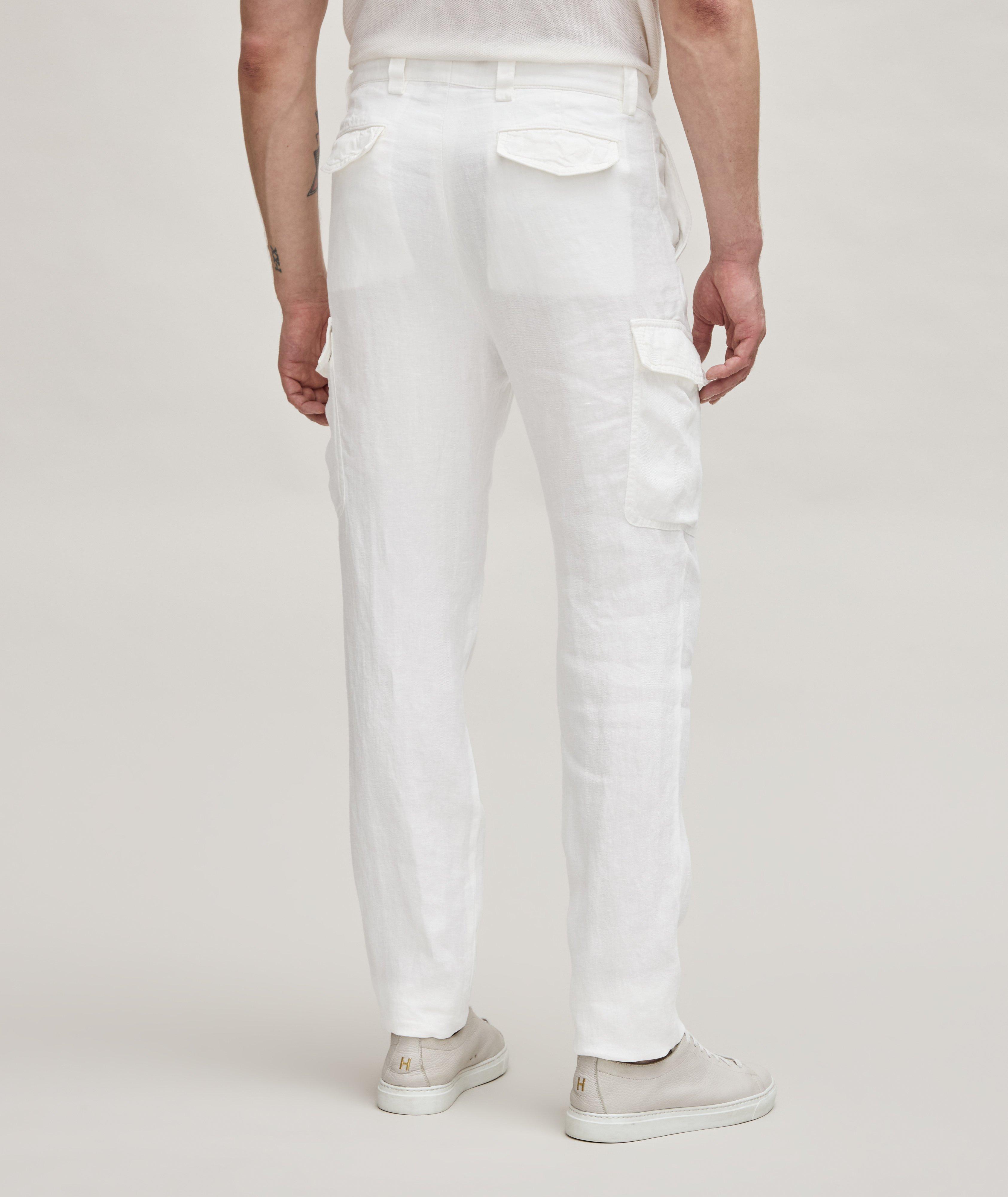 Textured Linen Cargo Pants image 2