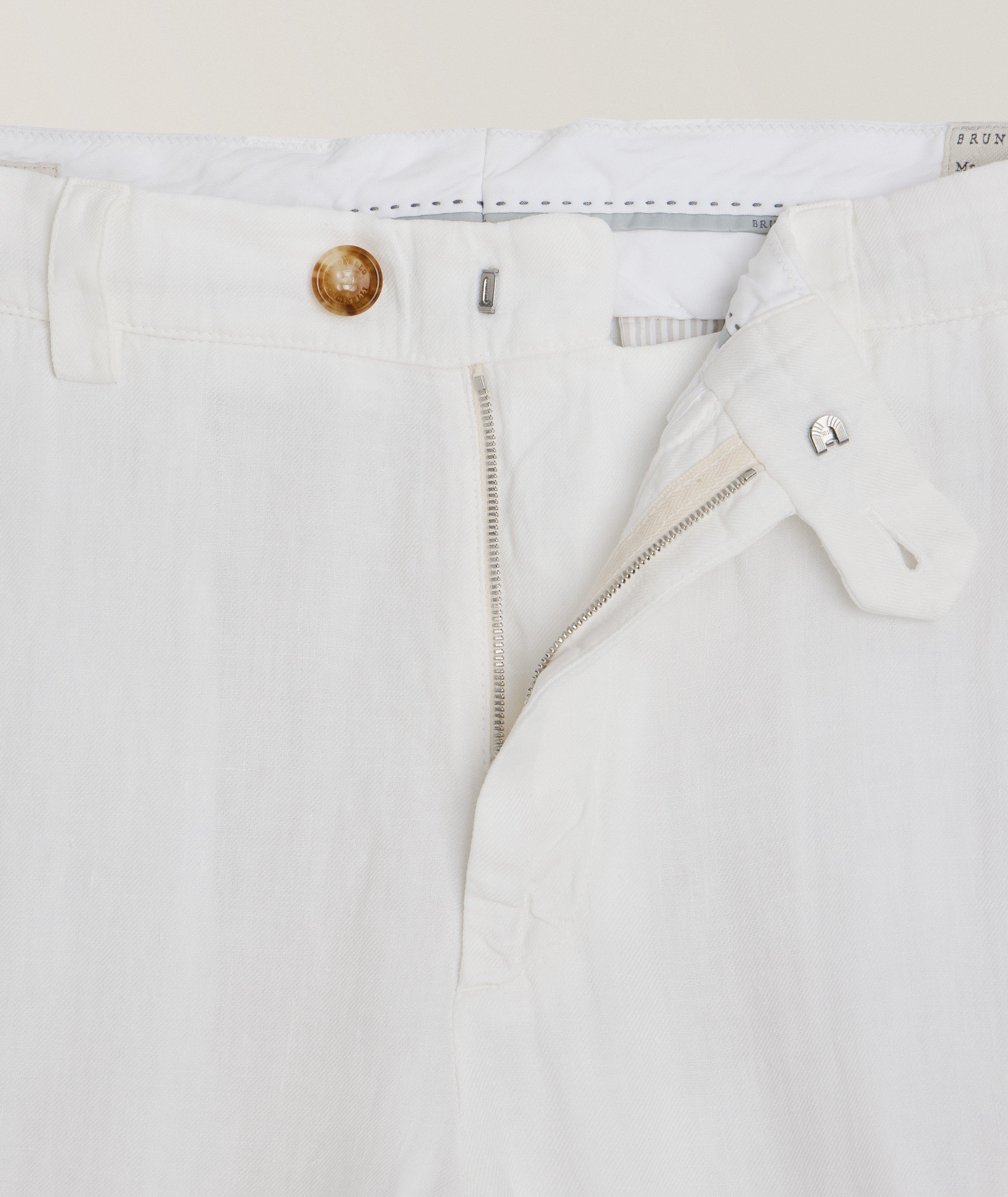 Textured Linen Cargo Pants image 3