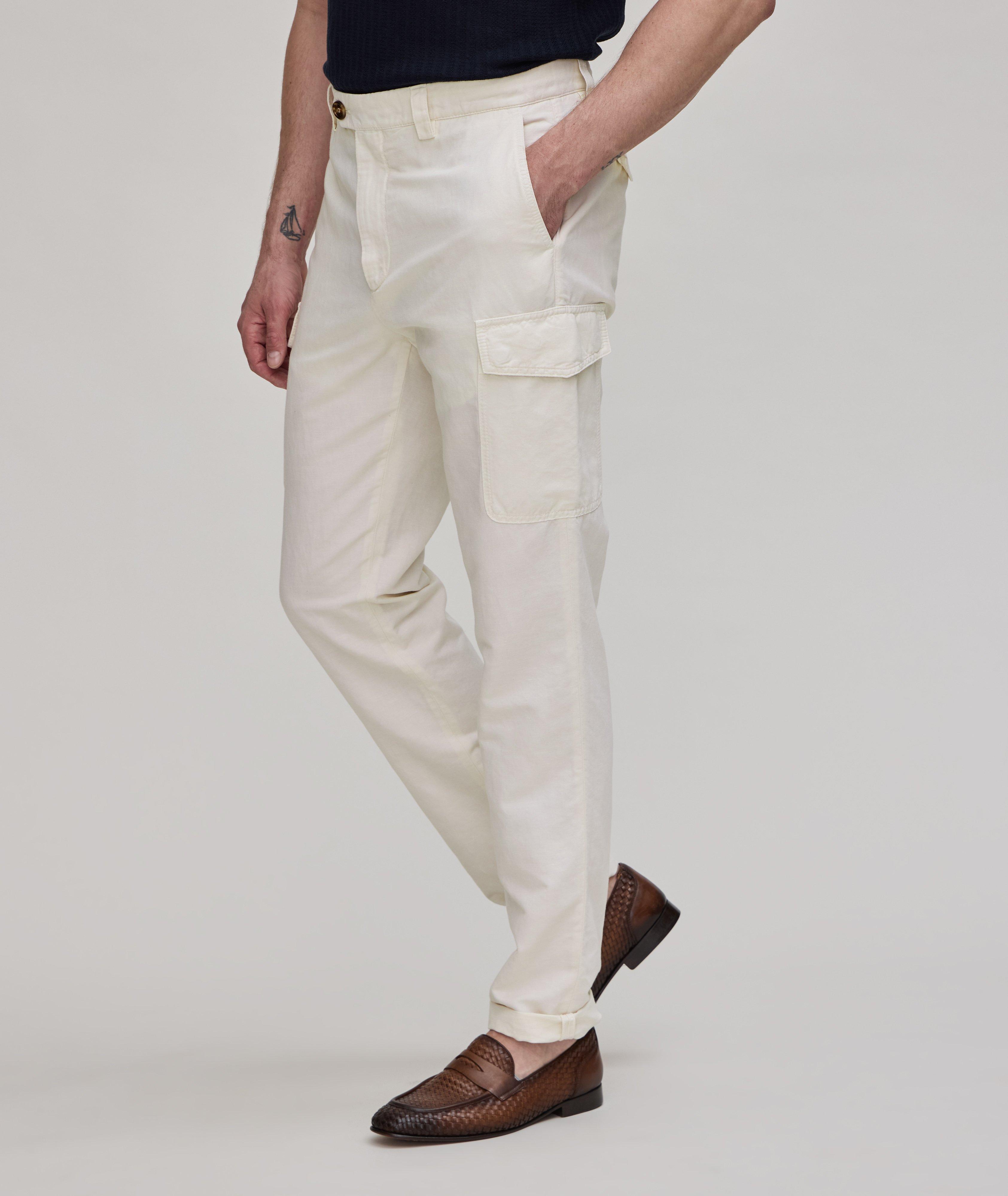 Cotton-Linen Blend Cargo Pants image 3