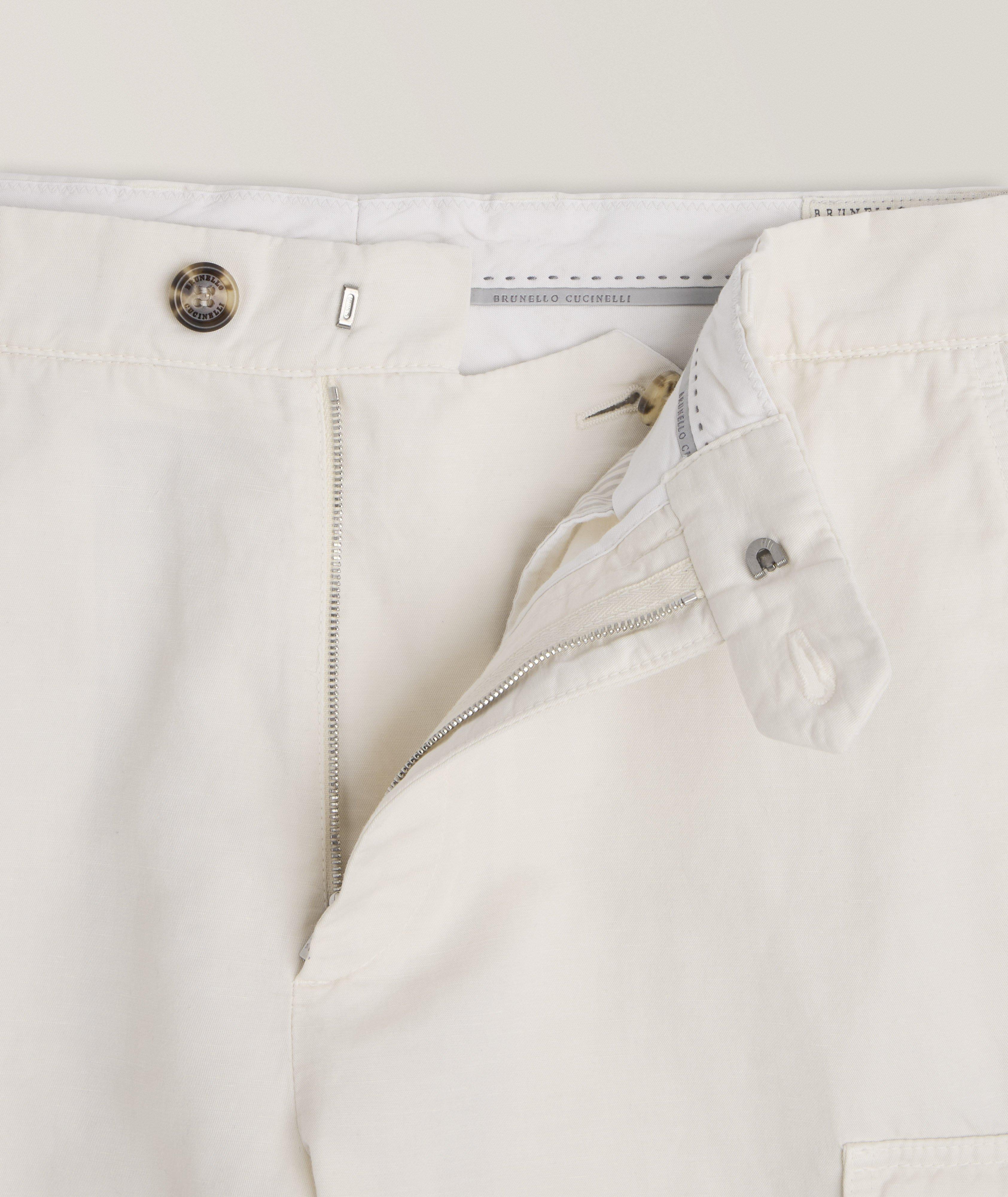 Cotton-Linen Blend Cargo Pants image 4