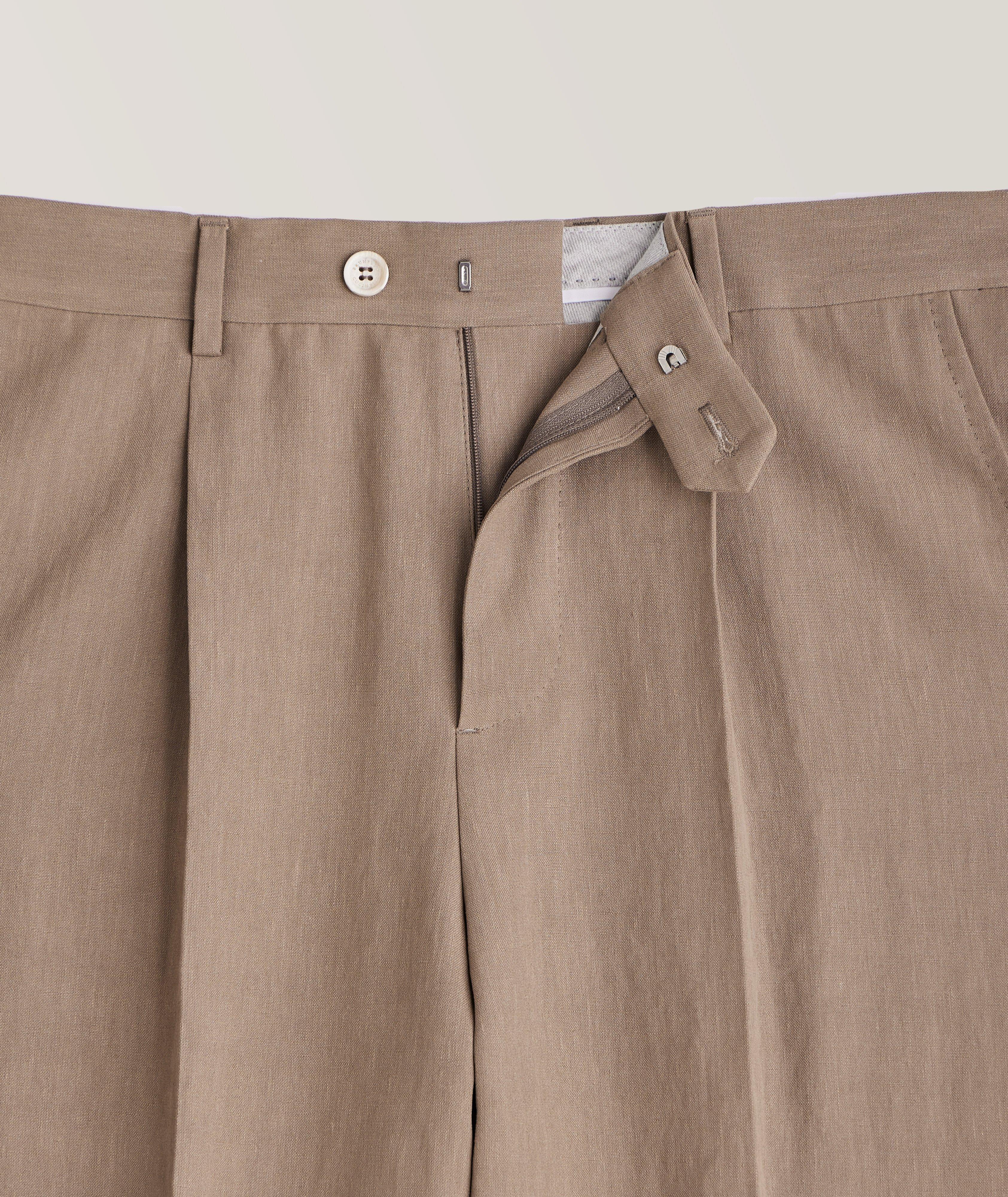 Pleated Linen Cigar Pants image 1