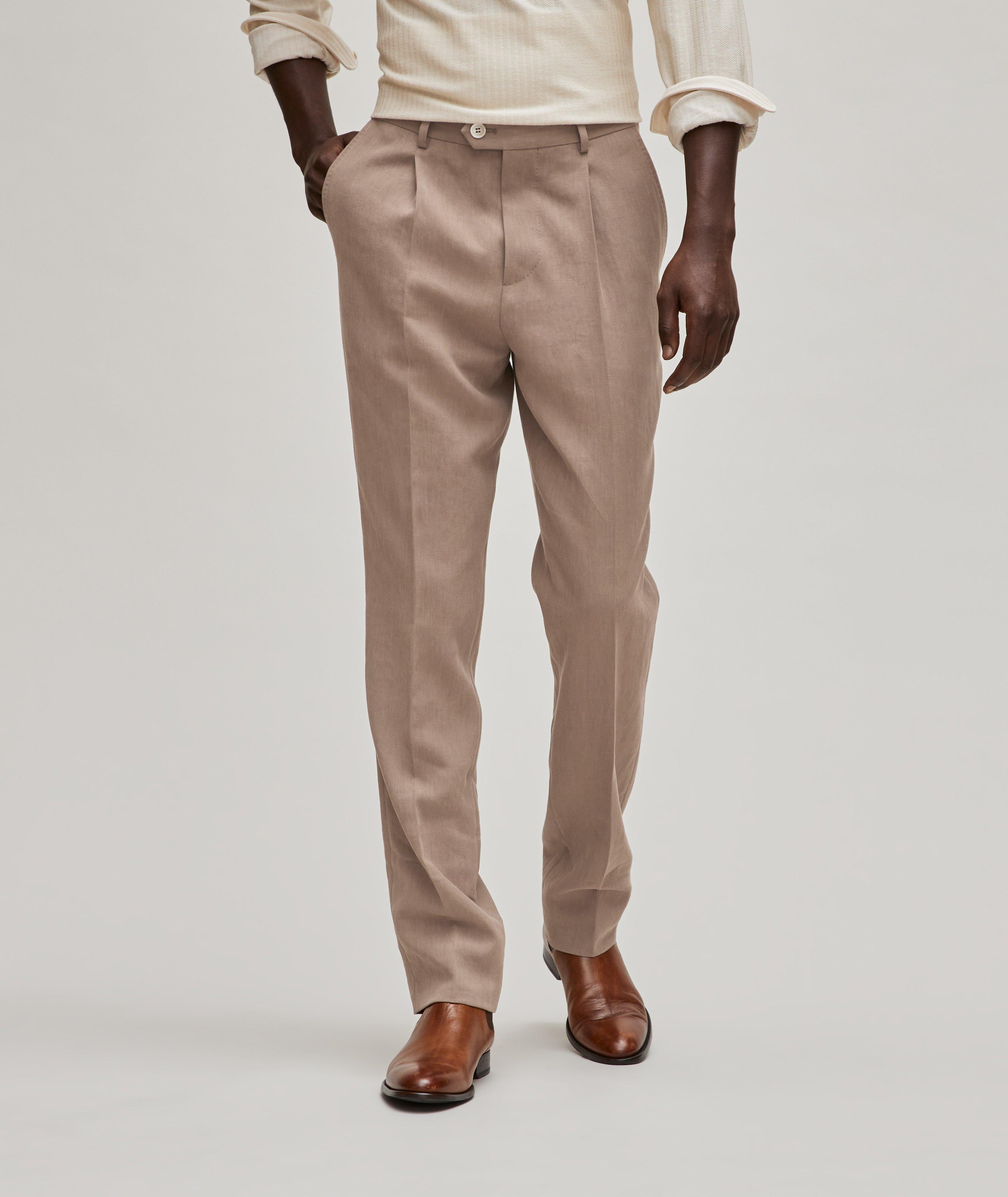 Pleated Linen Cigar Pants image 2