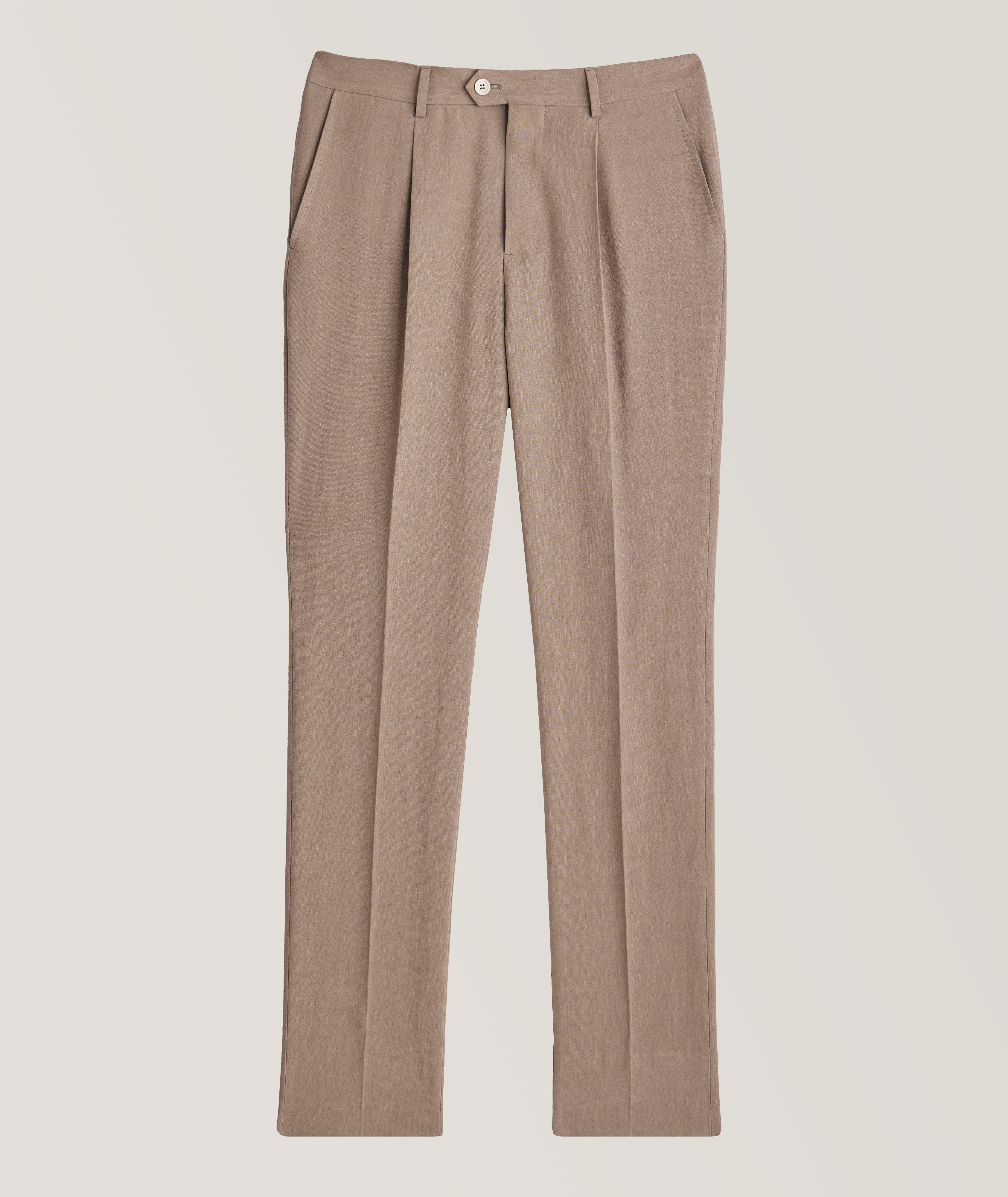 Brunello Cucinelli Pleated Linen Cigar Pants