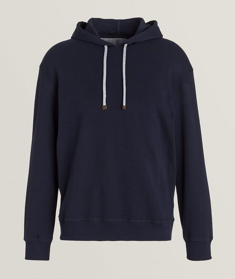 Cotton-Blend Hooded Sweater image 0