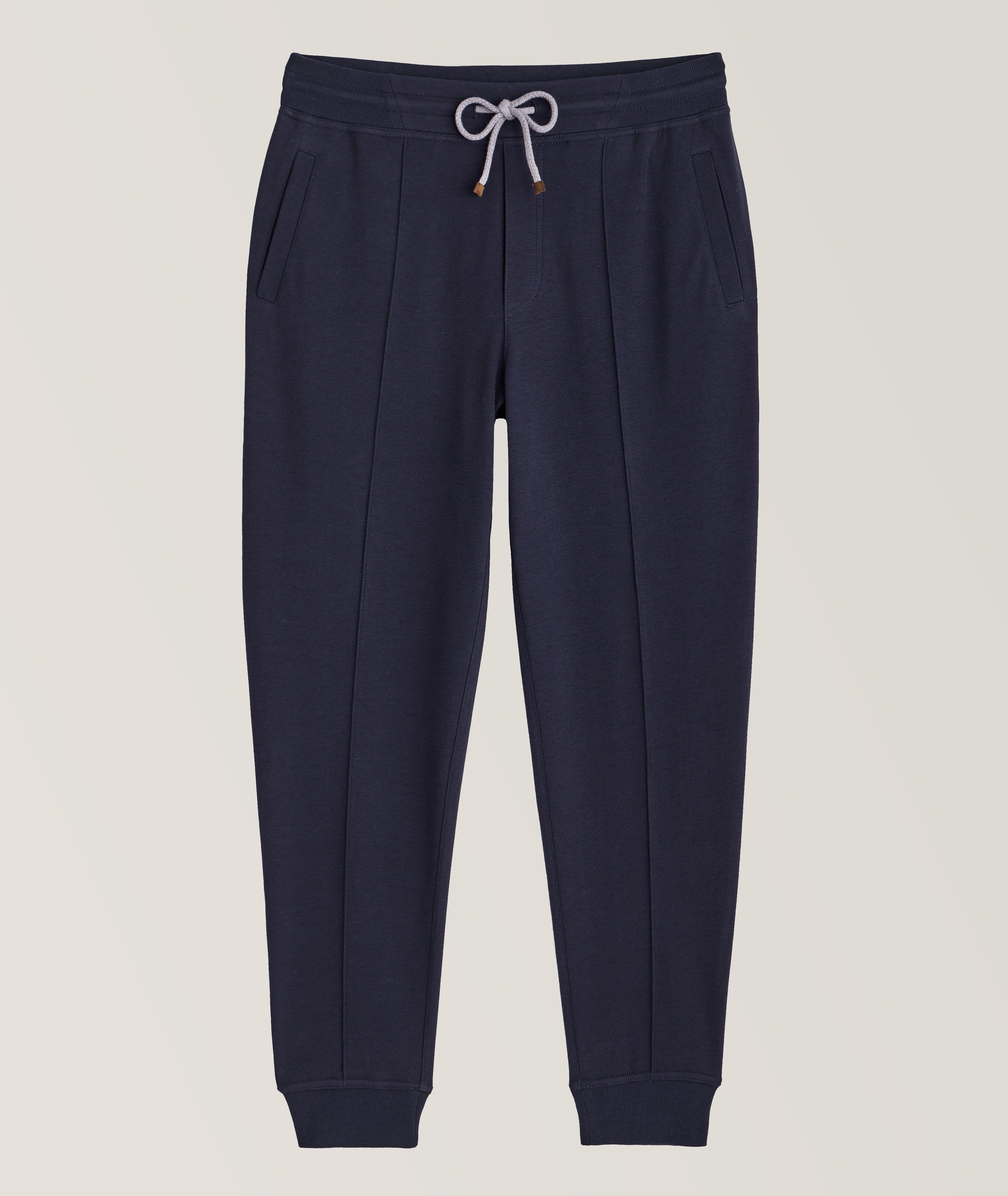 Piping Cotton-Blend Joggers image 0