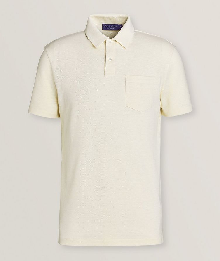 Textured Linen-Cotton Polo image 0