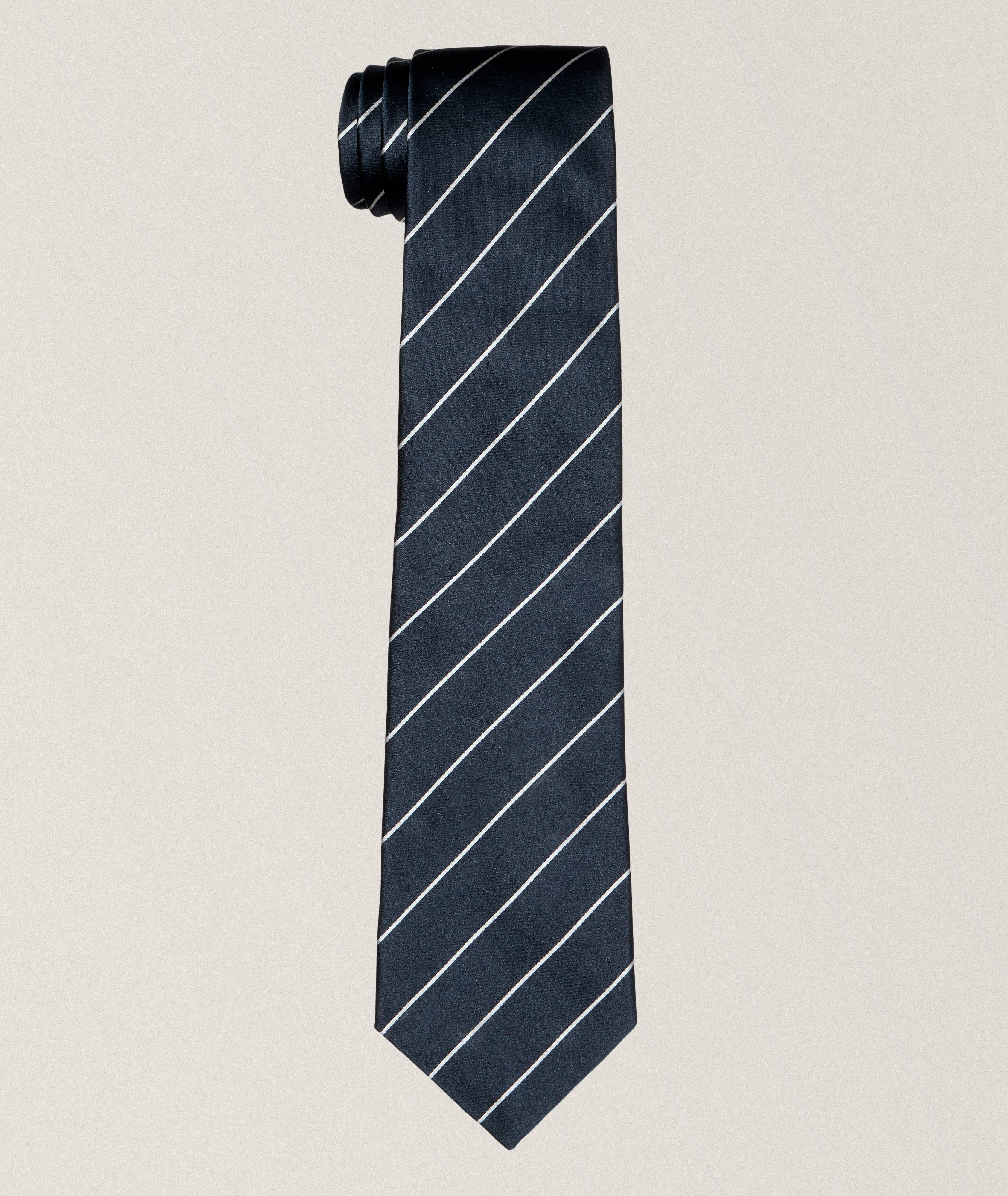 Silk Satin Striped Tie  image 0
