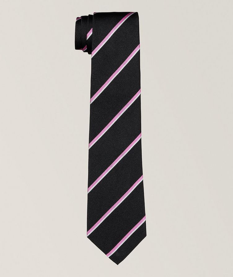 Purple Label Striped Silk Tie  image 0