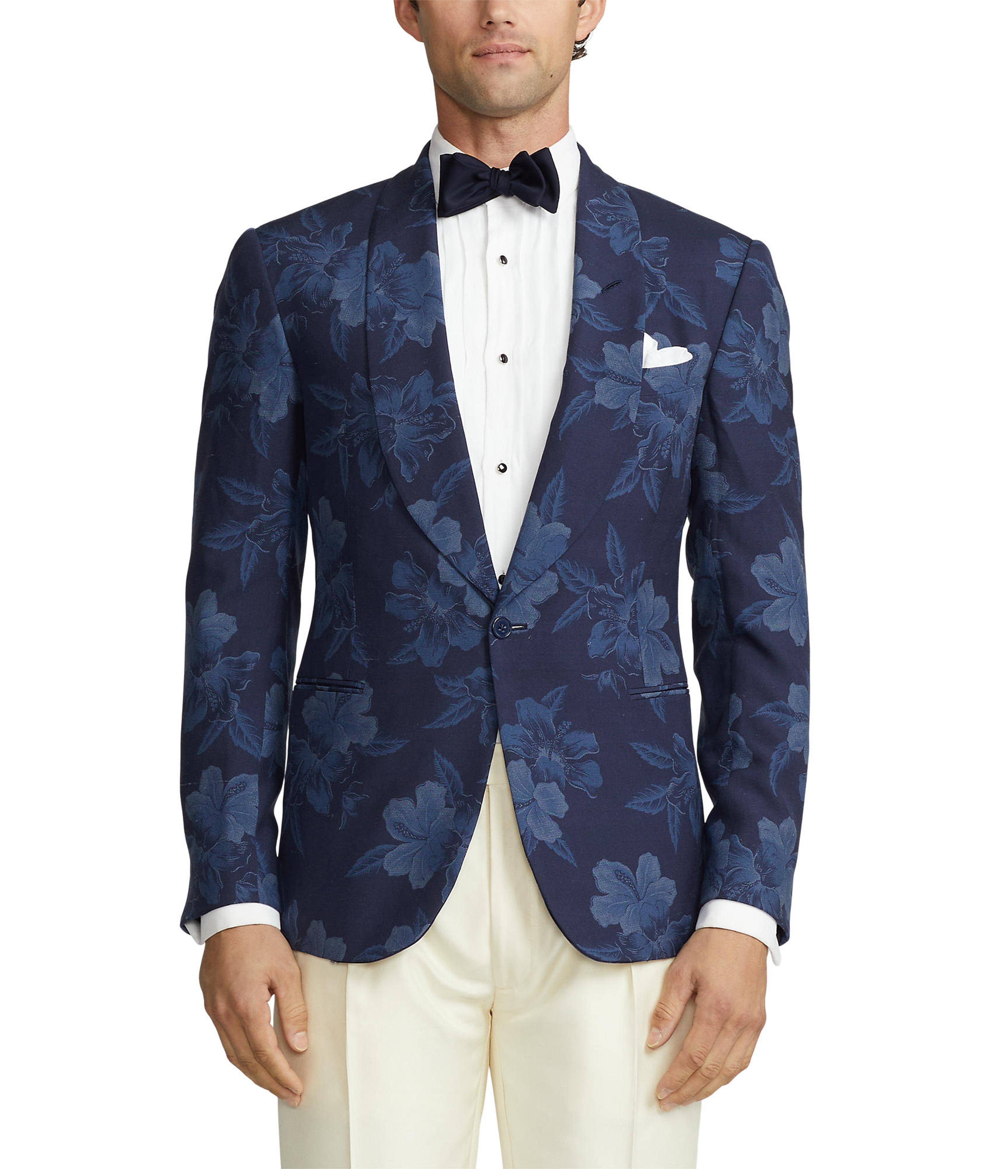 Veston Gregory en soie à motif d’hibiscus image 1