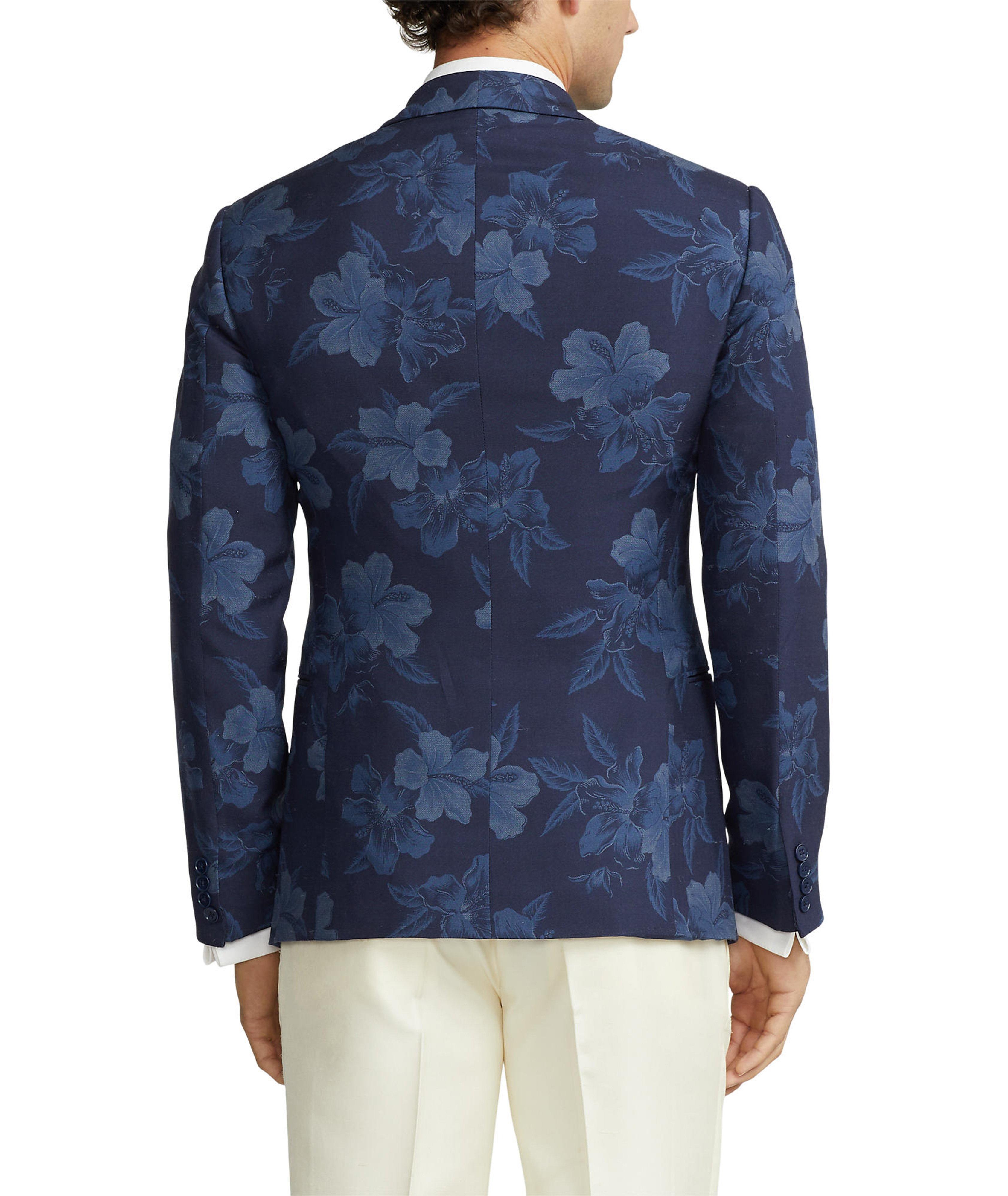 Veston Gregory en soie à motif d’hibiscus image 2