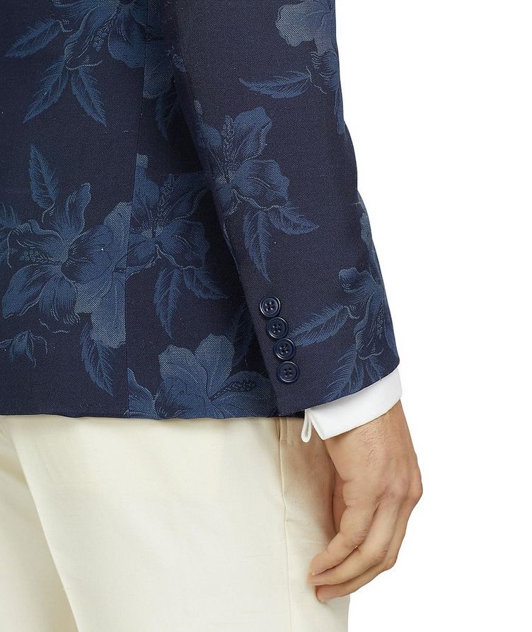 Gregory Handmade Tonal Hibiscus Silk Jacket image 3