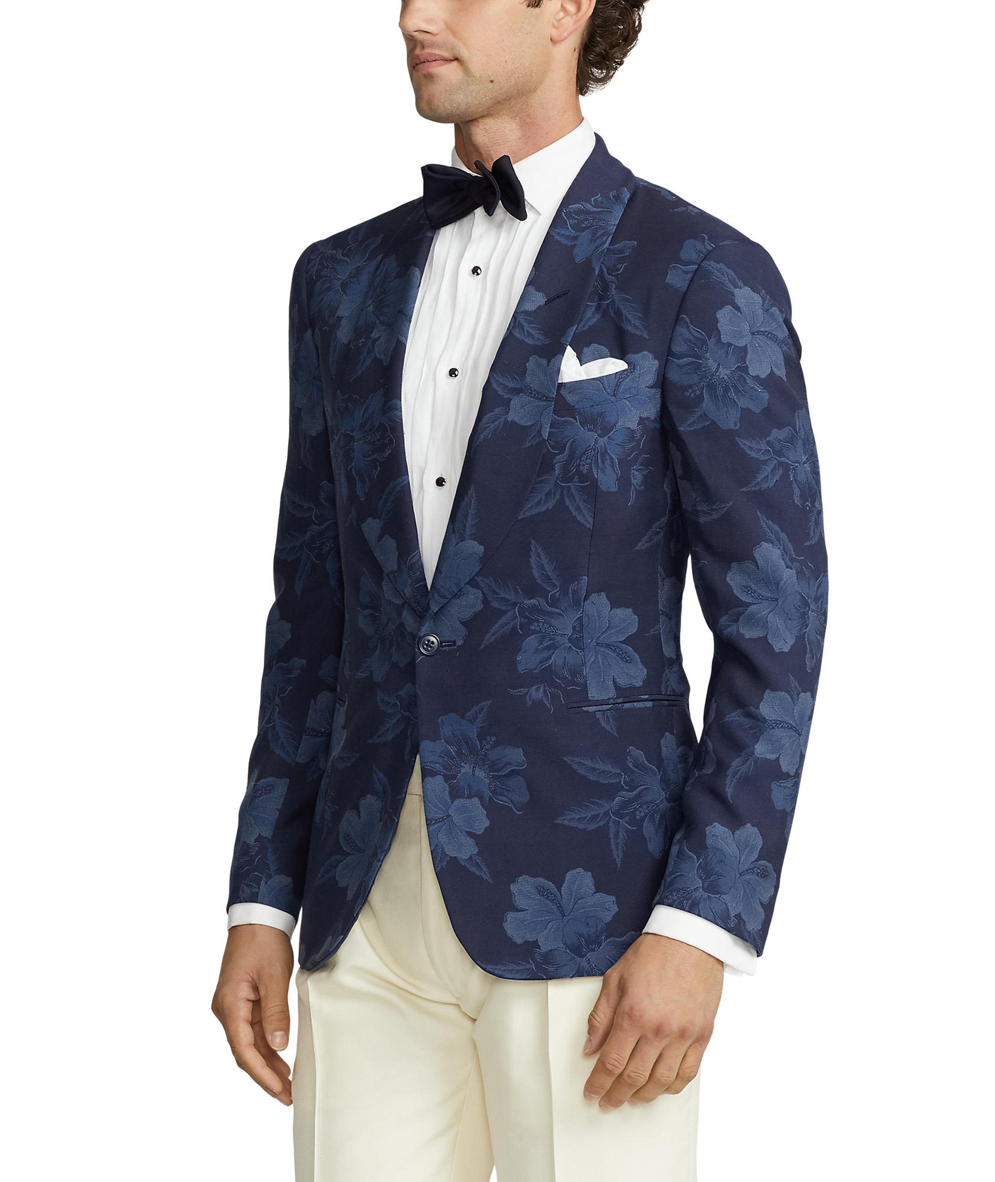 Veston Gregory en soie à motif d’hibiscus image 5