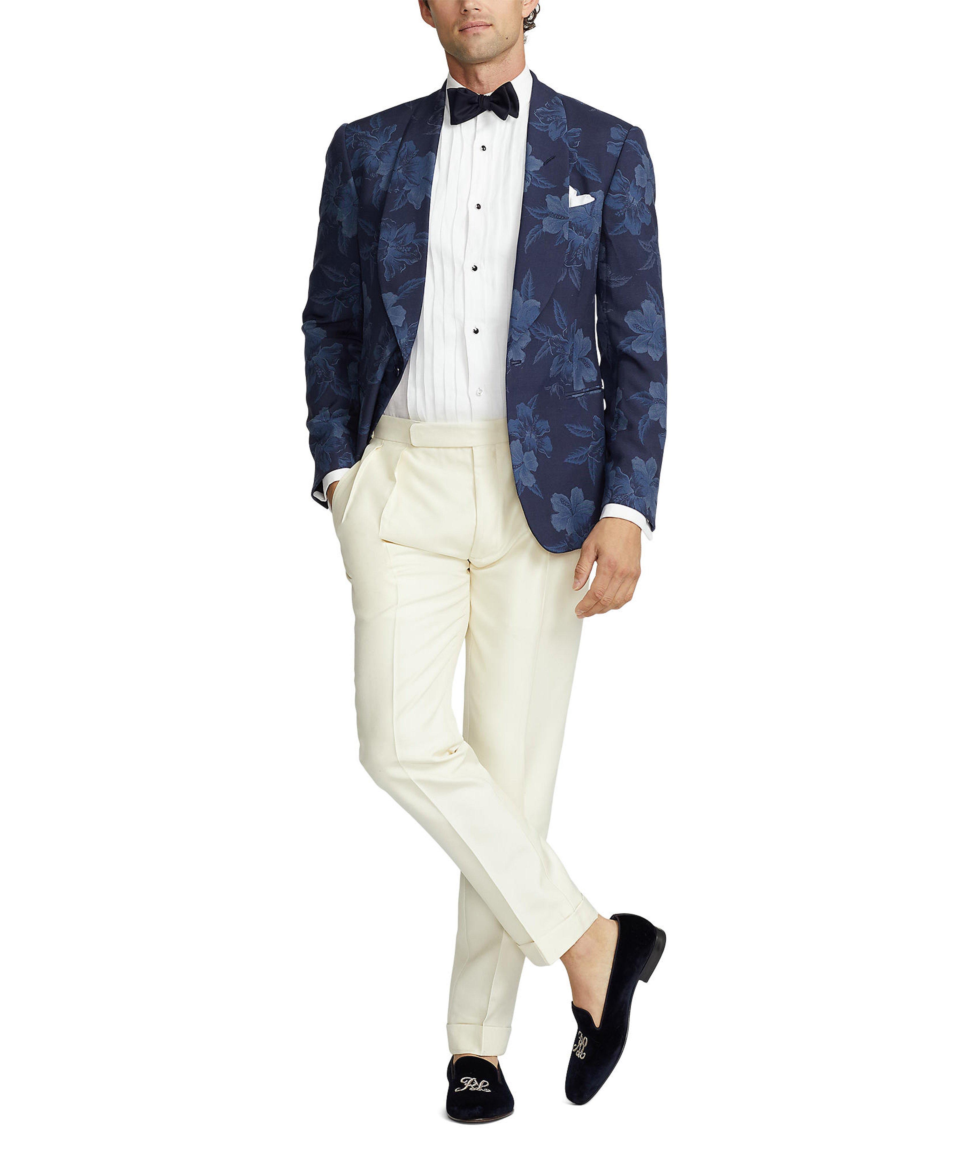 Veston Gregory en soie à motif d’hibiscus image 6