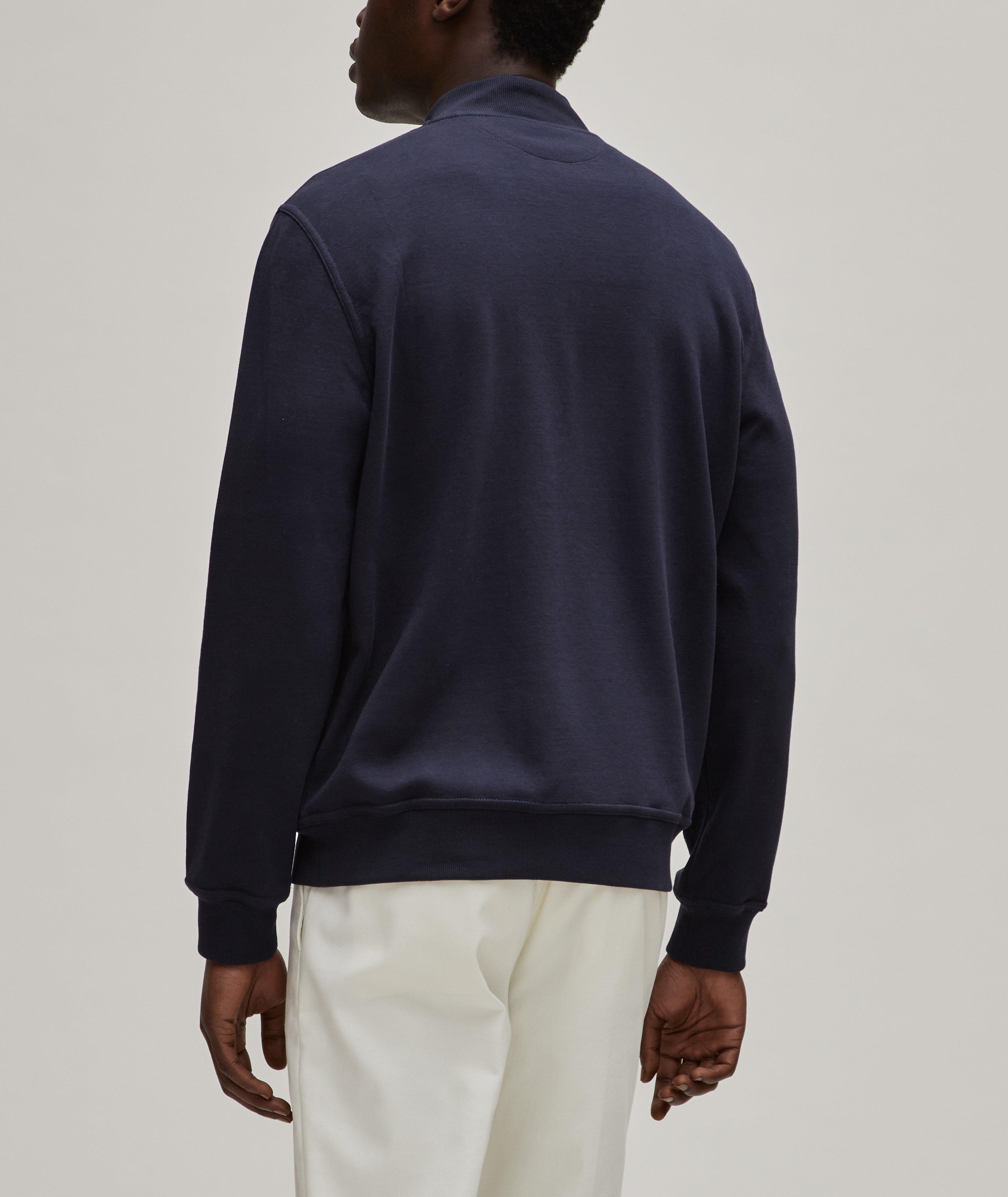 Cotton-Blend Full-Zip Sweater