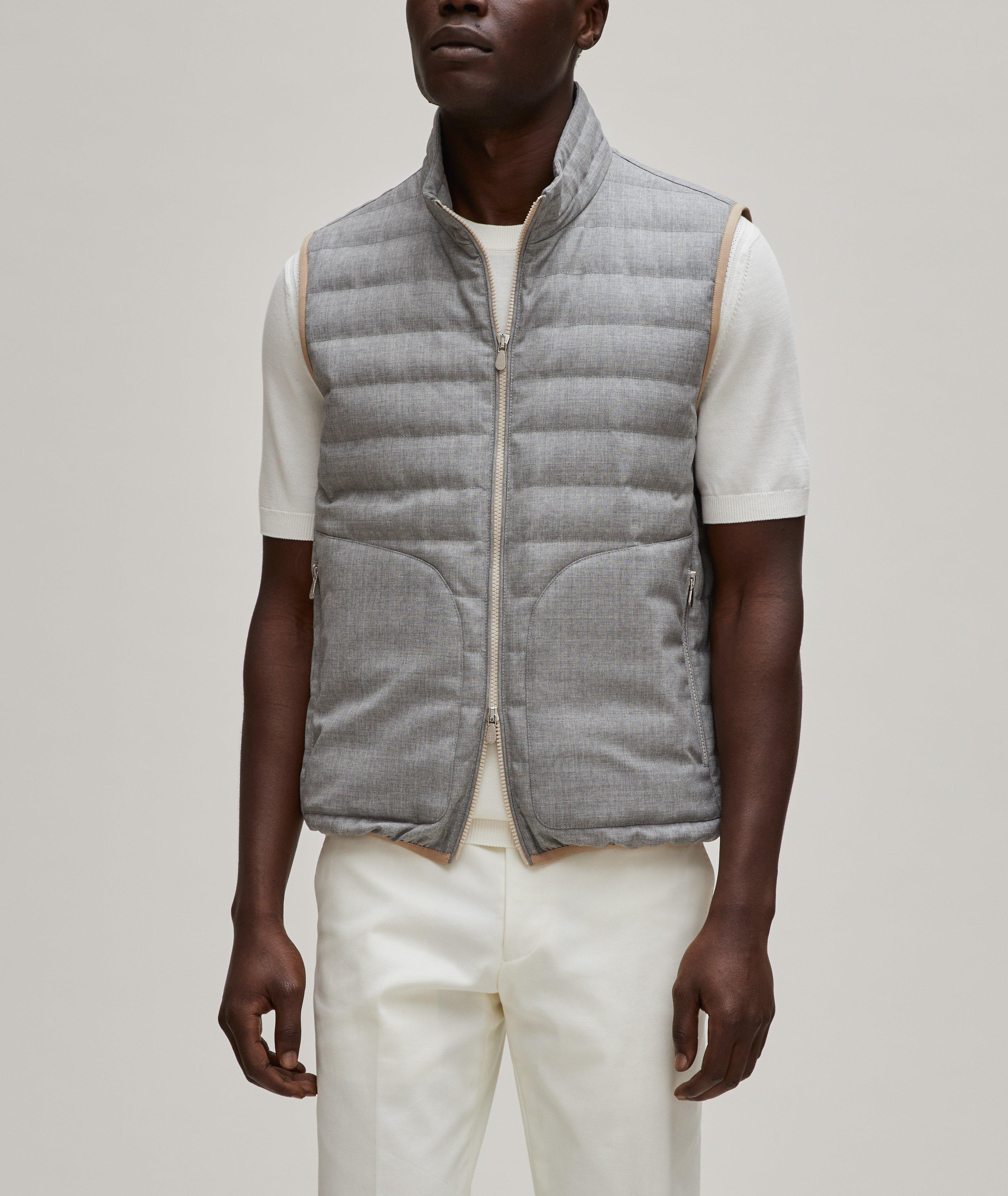 Virgin Wool Padded Down Vest image 1