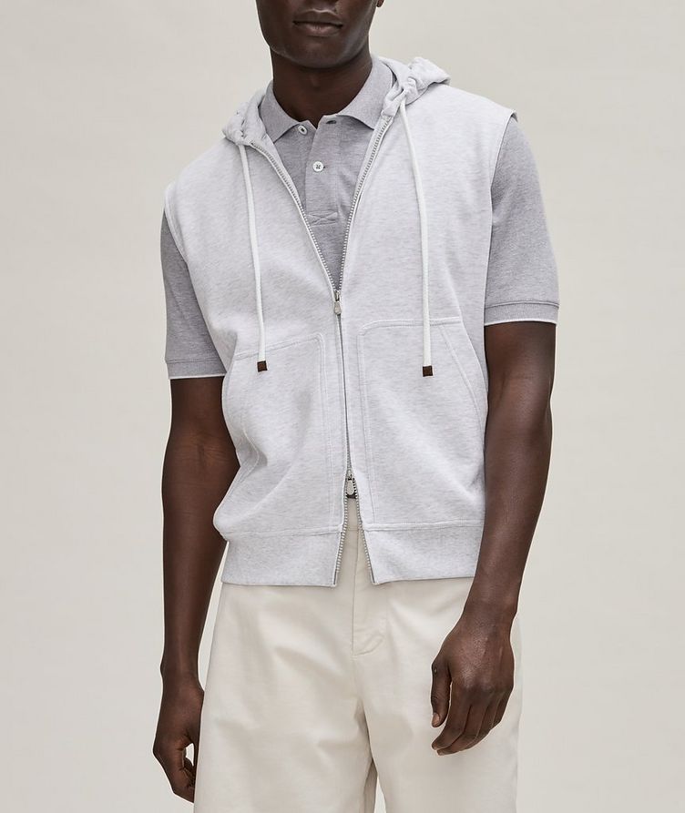 Travelwear Collection Hooded French Terry Cotton Vest image 1