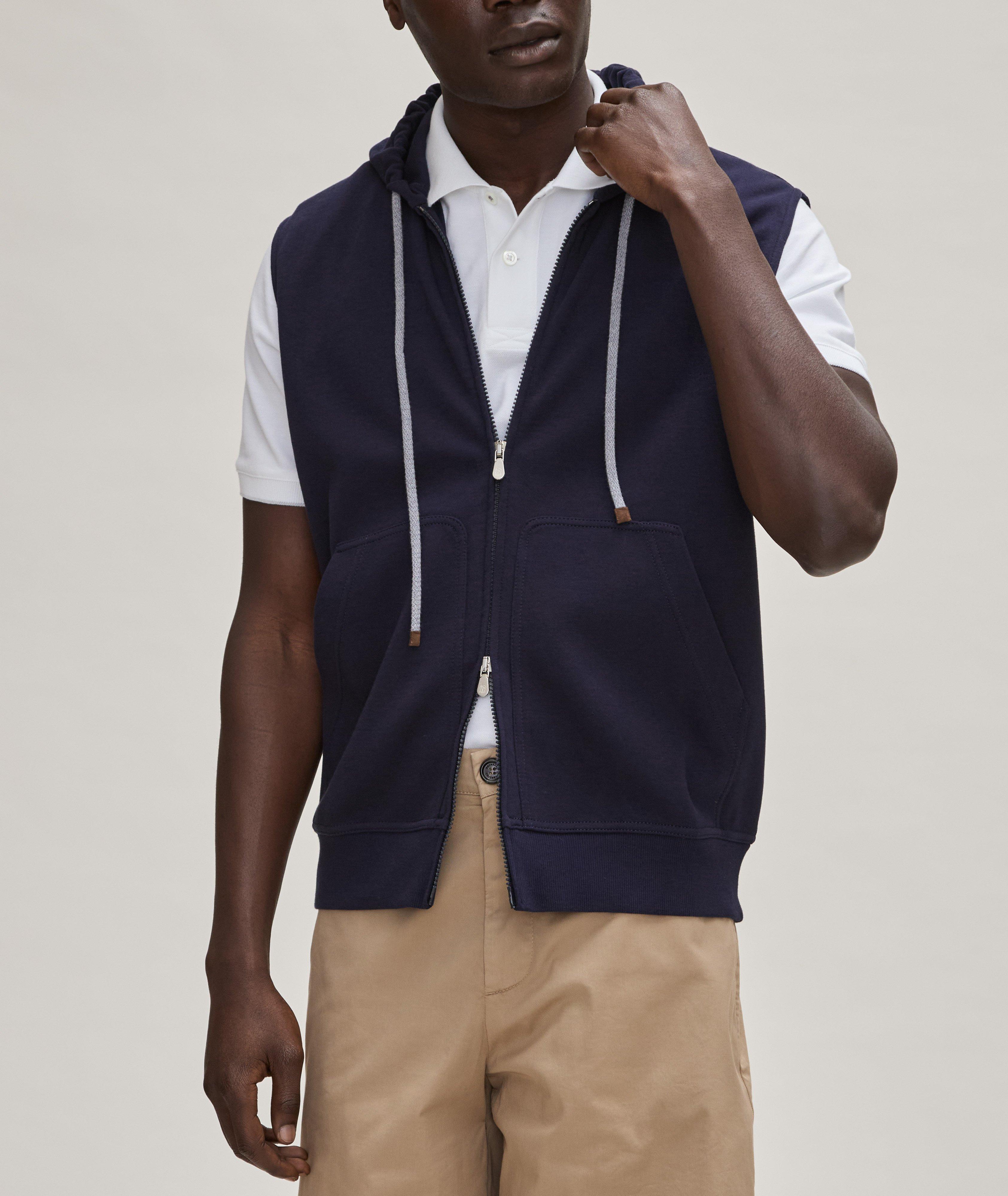 Travelwear Collection Hooded French Terry Cotton Vest image 1